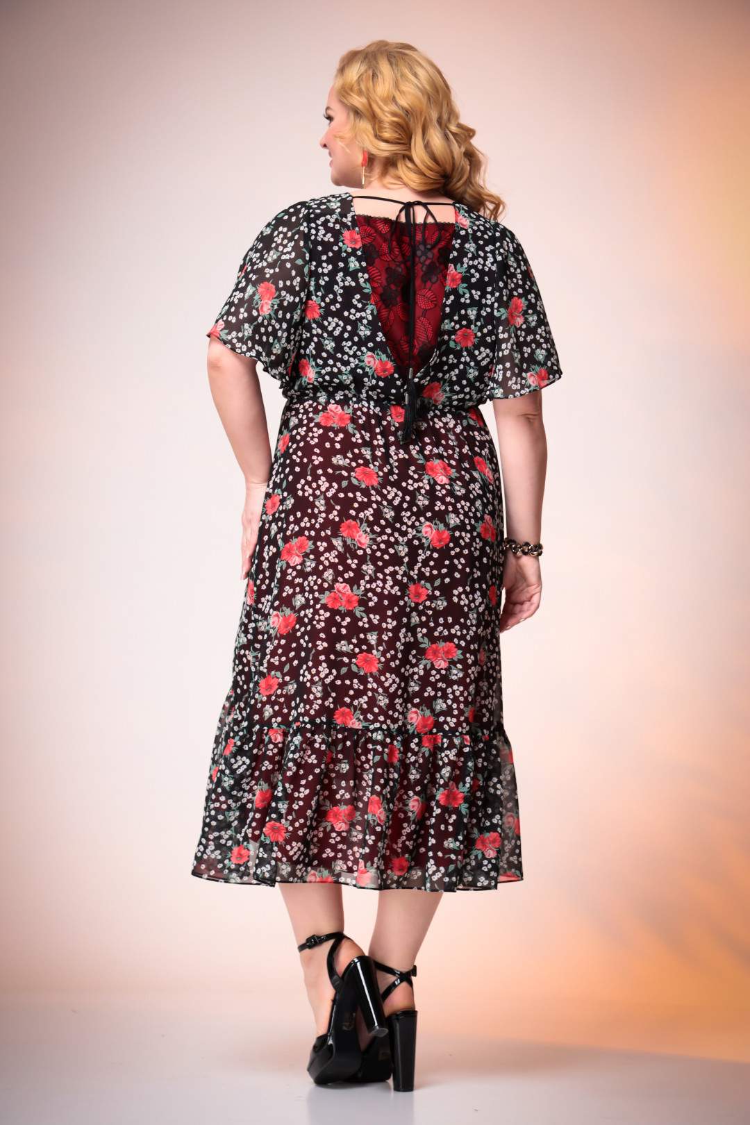 Платье Romanovich Style 1-2372 черный\красный