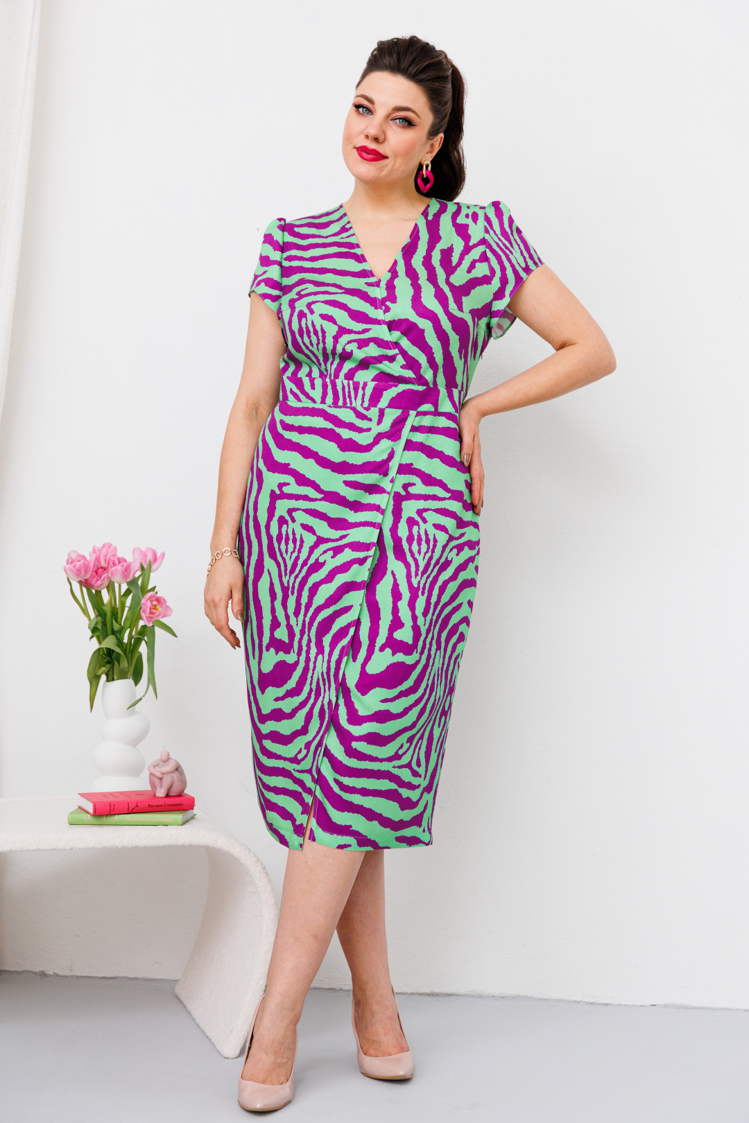 Платье Romanovich Style 1-2532 салат/фиолет