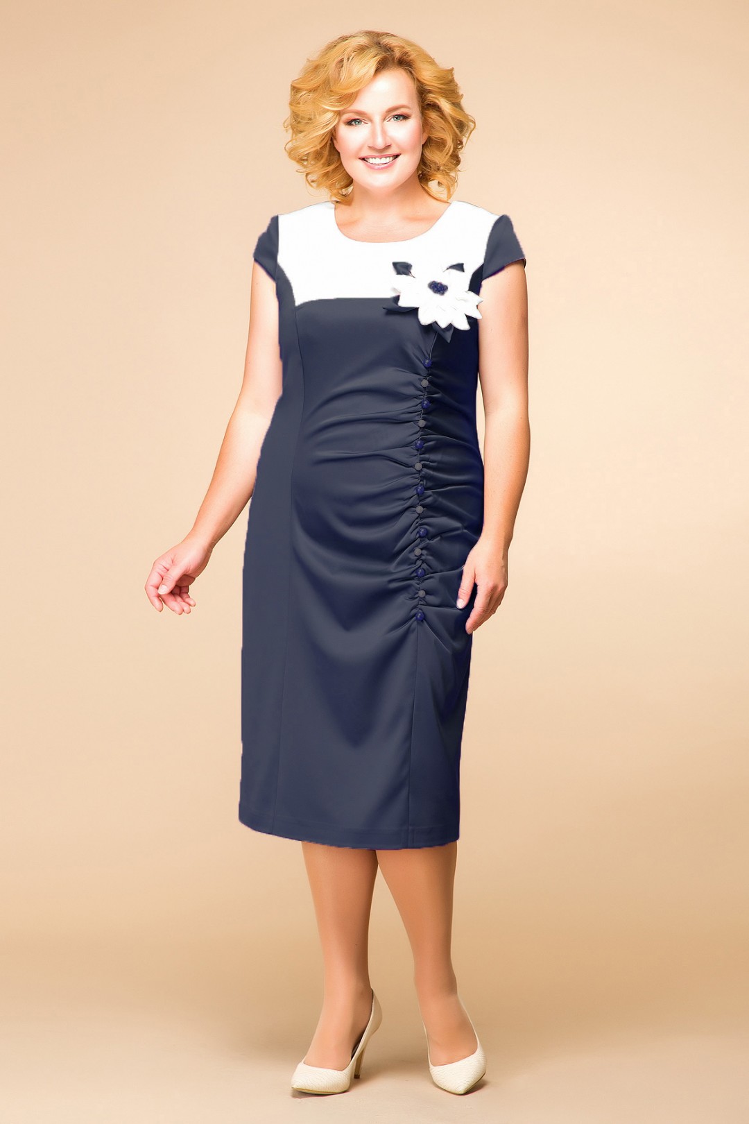 Платье Romanovich Style 1-916 тёмно-синий