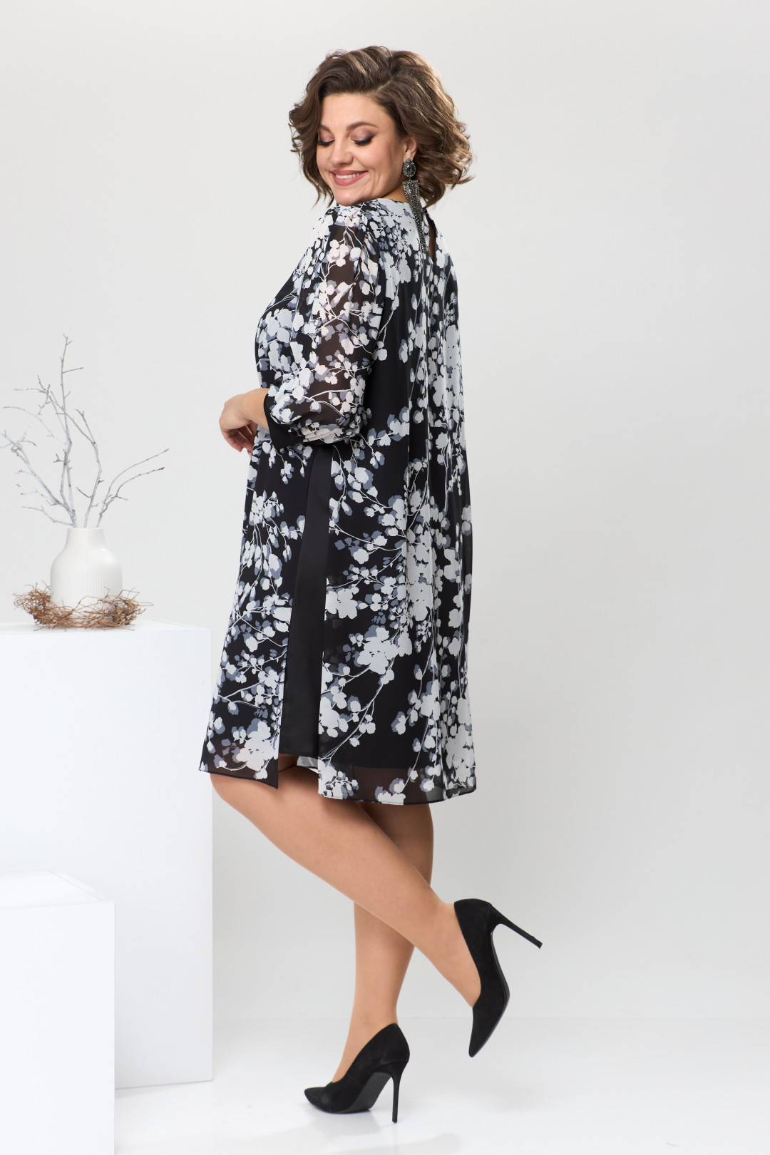 Платье Romanovich Style 2628 черно-белый