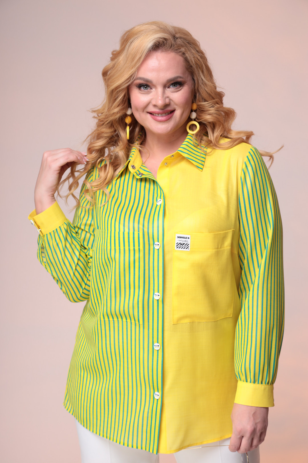 Блузка Romanovich Style 8-2398 зелено-желтый