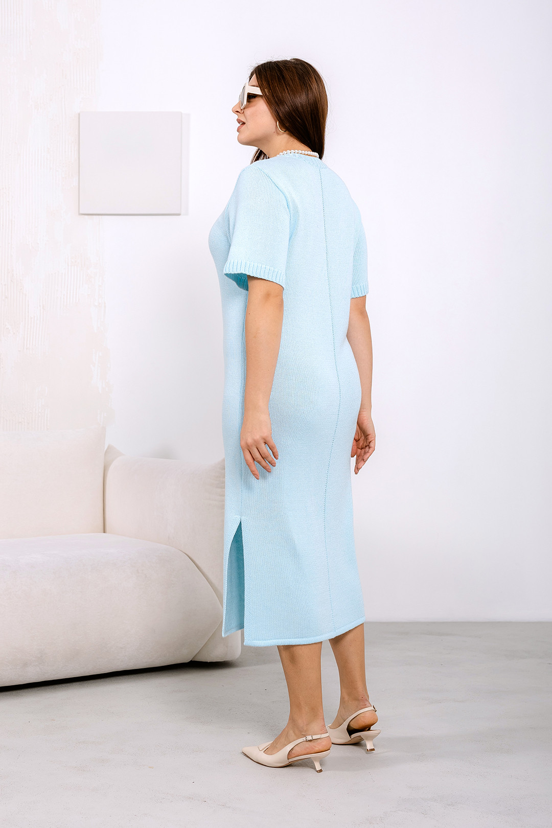 Платье Romgil РВ0015-ХЛ2 бледно-голубой