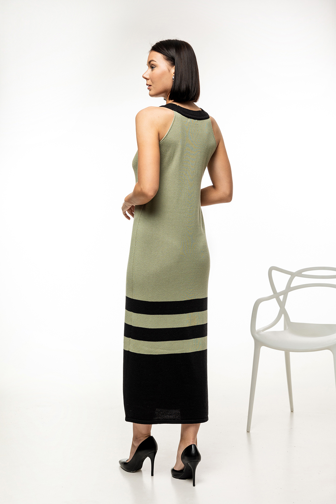 Платье Romgil РВ0041-ХЛ4 серо-зеленый