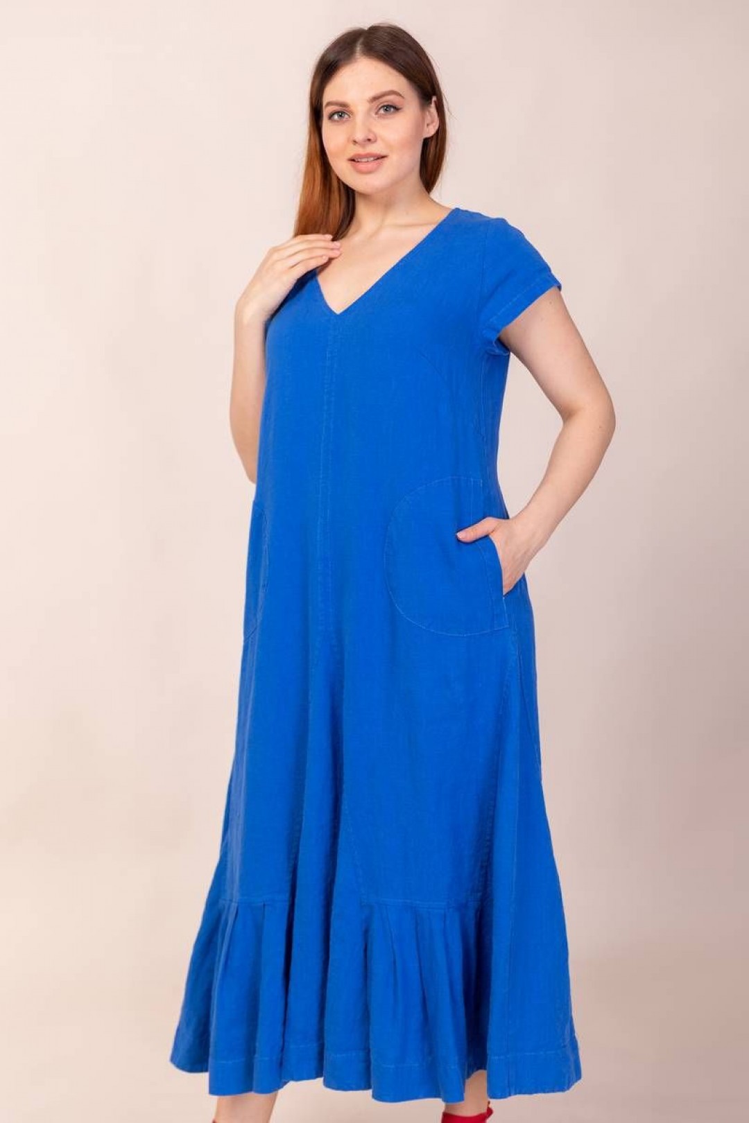 Платье Ружана 318-2 васильковый