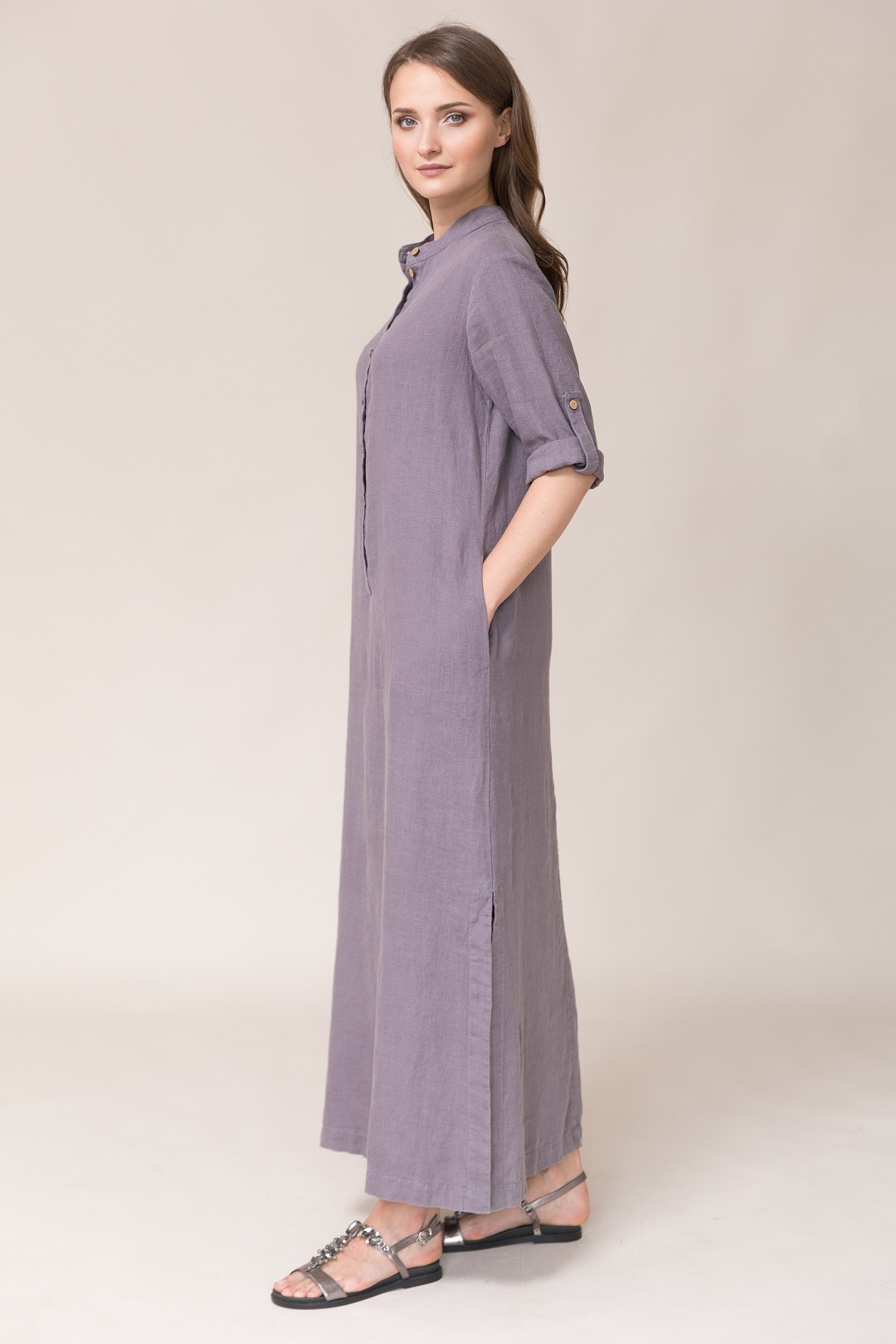 Платье Ружана 405-2 серый