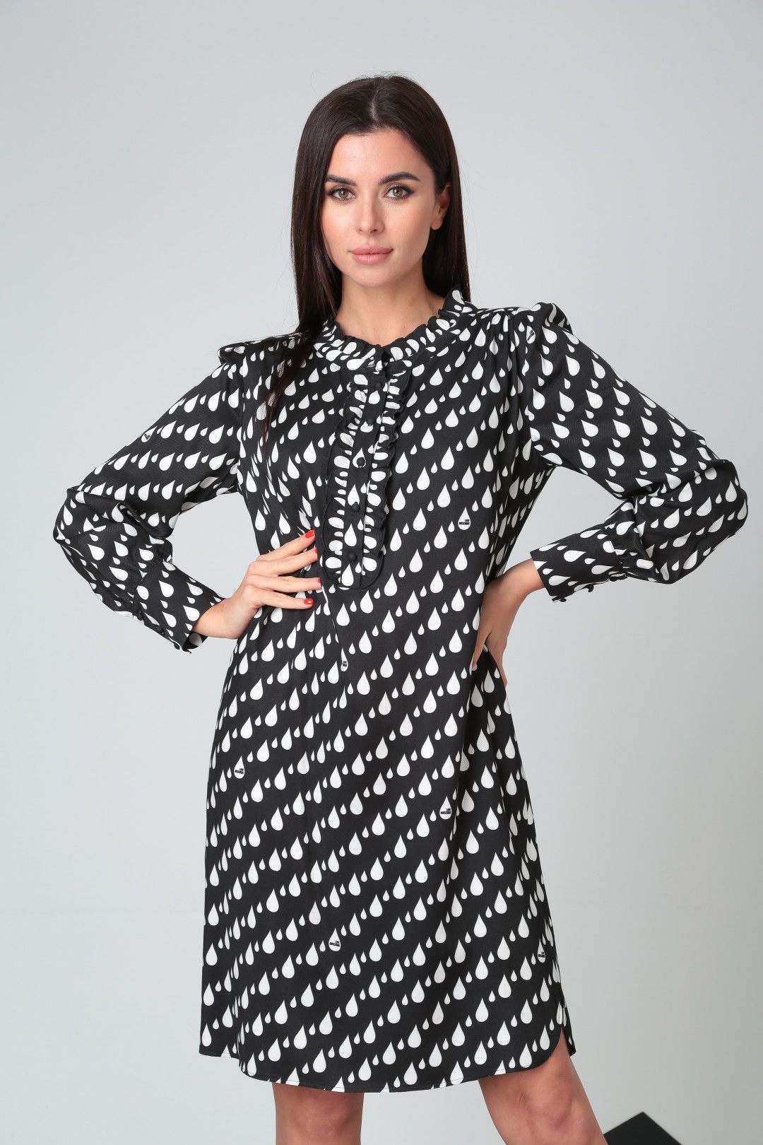 Платье SandyNa 130112 Черный, дизайн Капелька