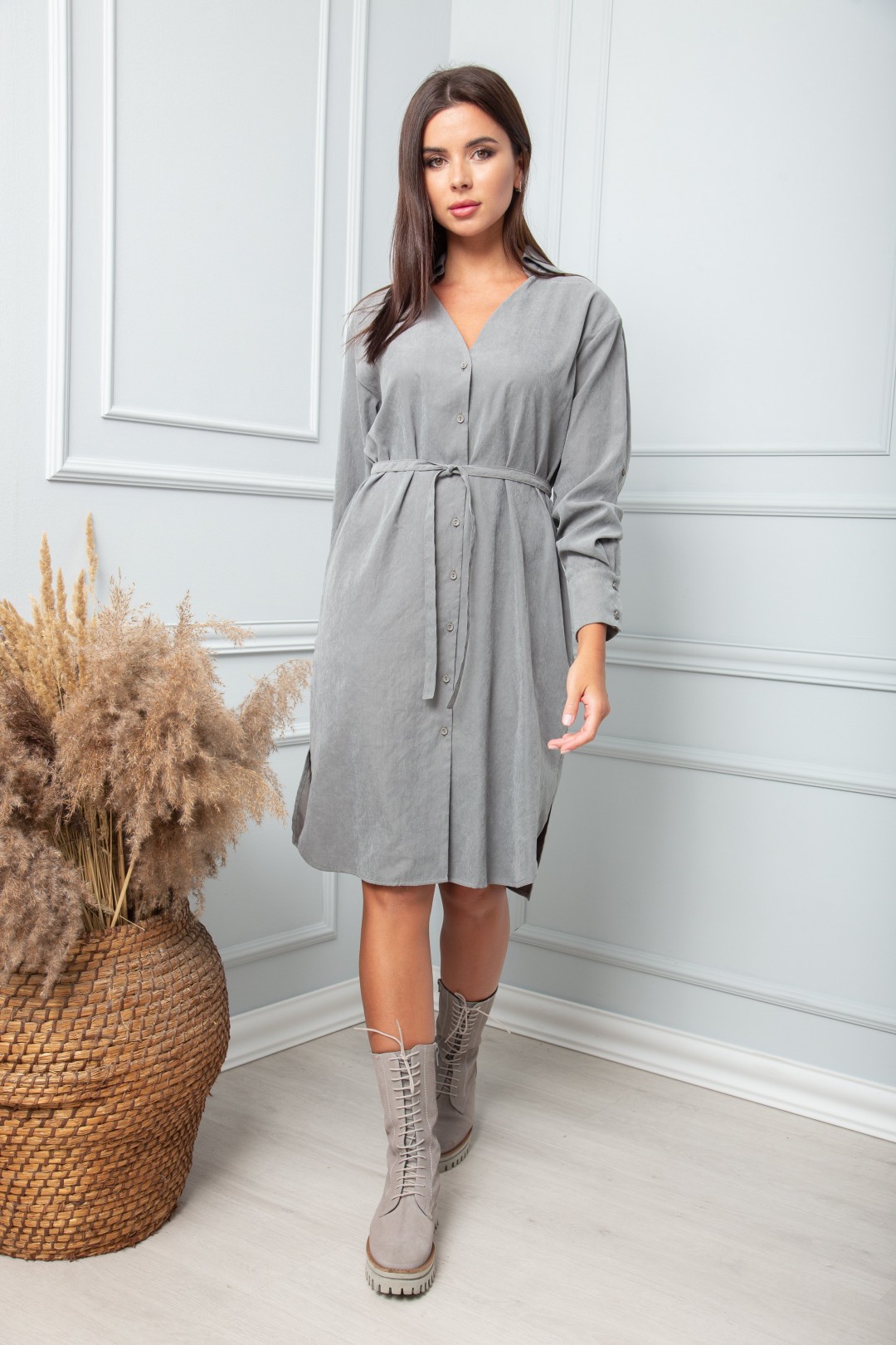 Платье SandyNa 13861 дымчато-серый