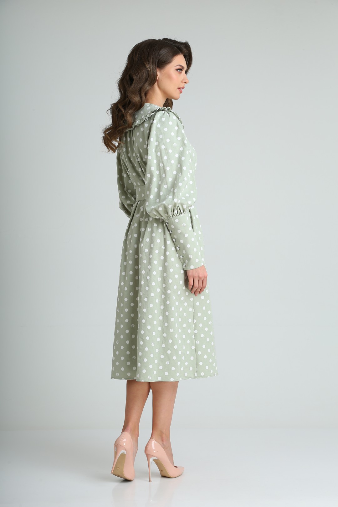 Платье SandyNa 13924 зеленый чай