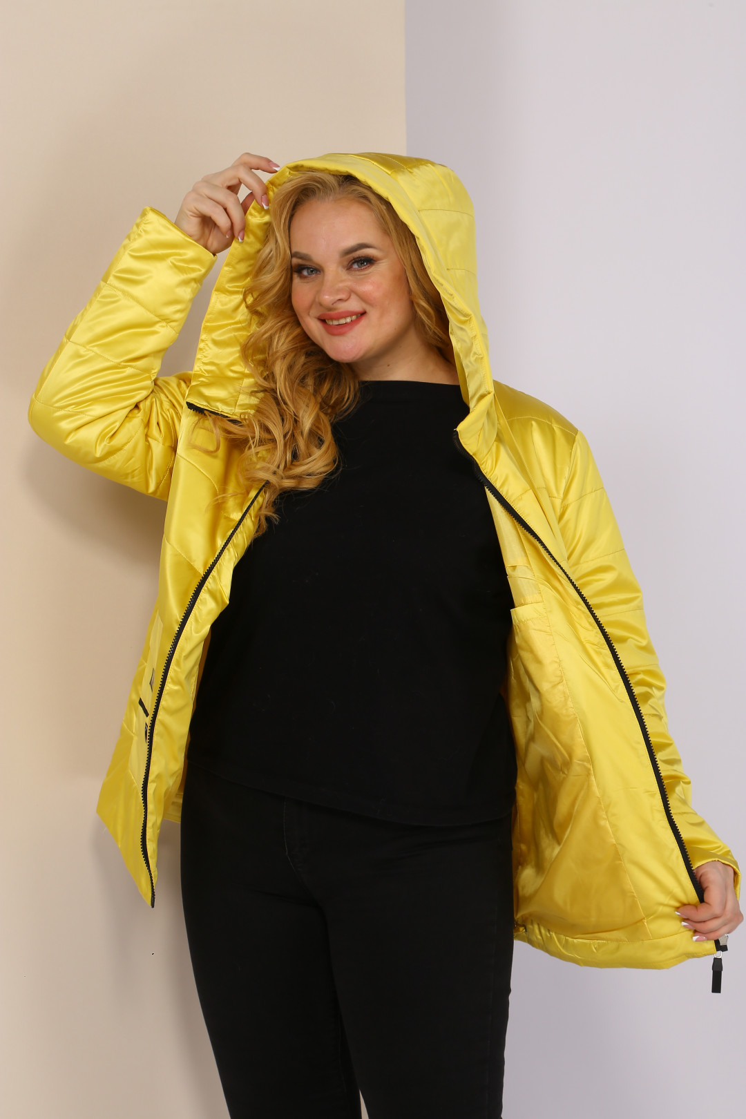 Куртка Shetti 2063 желтый большие  размеры