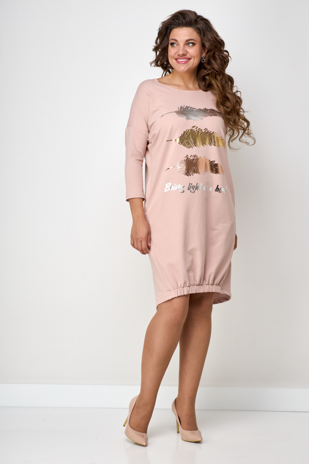 Платье Solomea Lux 940_D светло-розовый