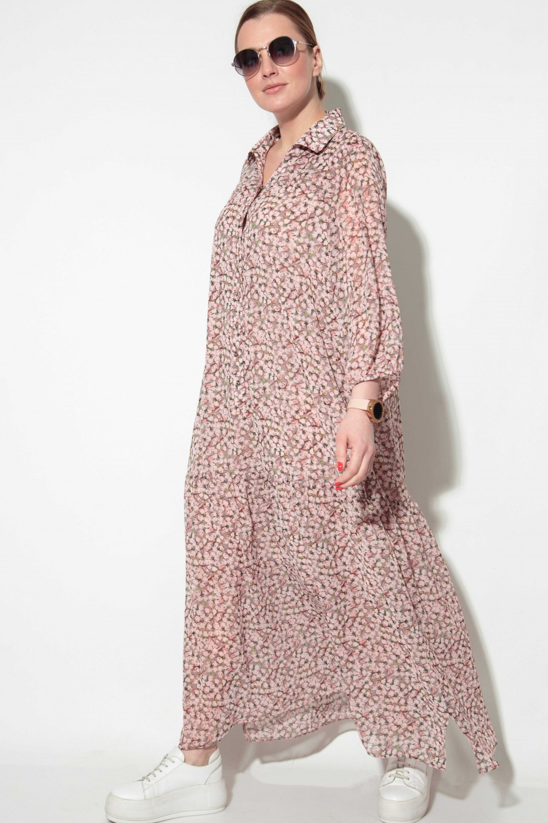 Платье SOVA 11097 дизайн розовый