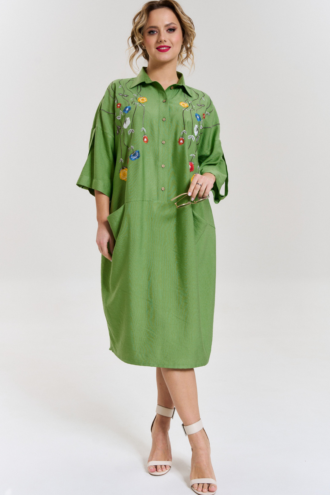 Платье SOVA 11181 зелёный