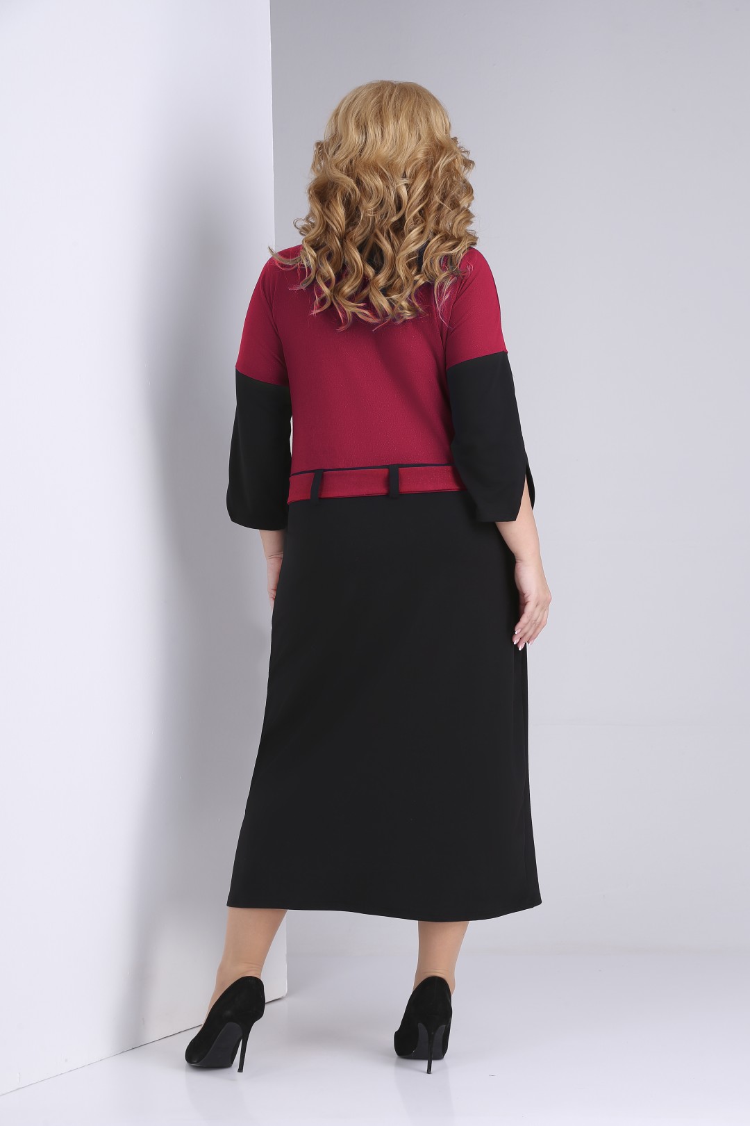 Платье SOVITA 2131.02  черный + красный
