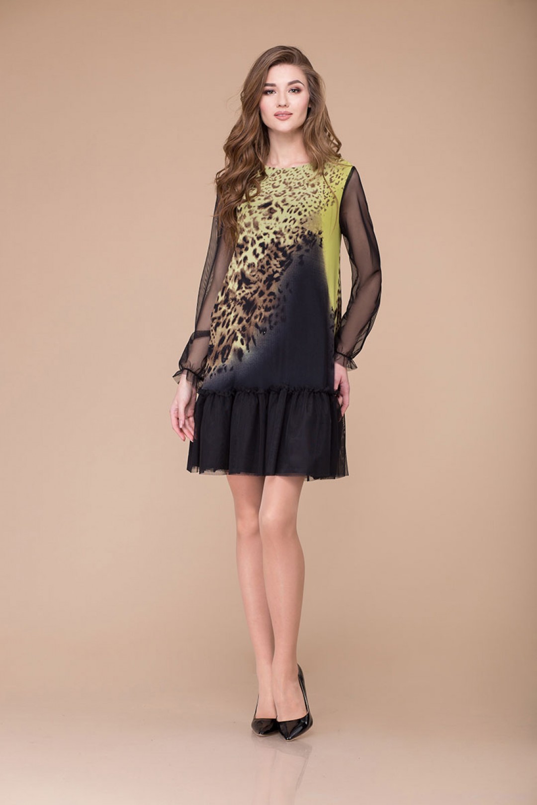 Платье Светлана-Стиль 1054 черный+желтый