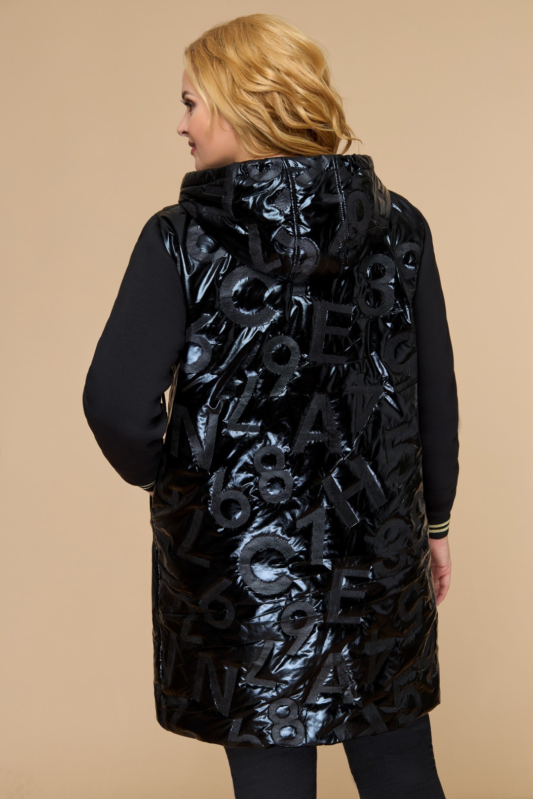 Куртка Светлана-Стиль 1449 черный+буквы
