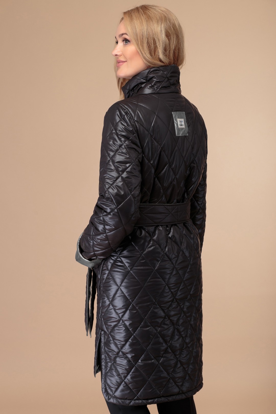 Пальто Светлана-Стиль 1458 черный+серый