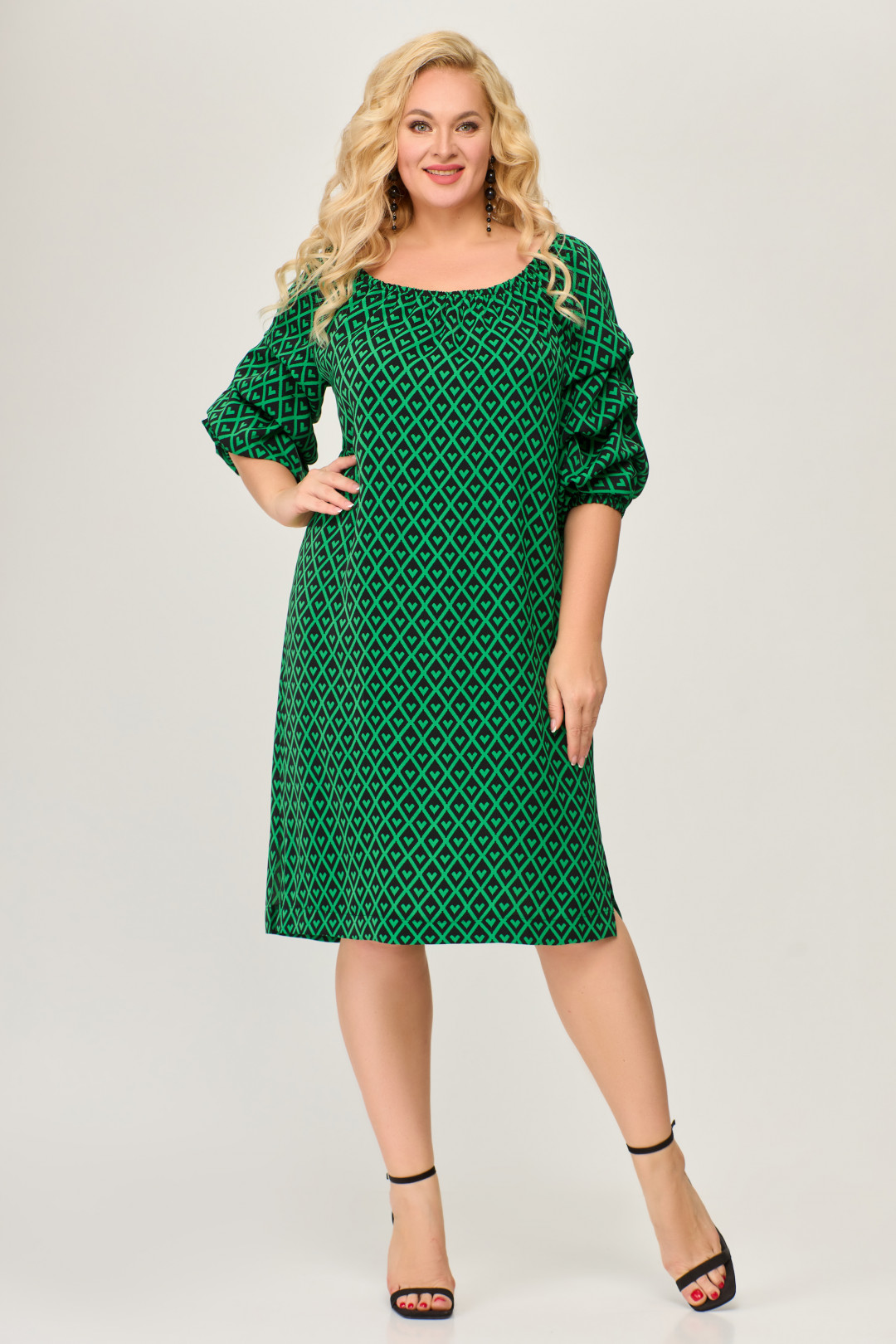 Платье Светлана-Стиль 1673 зеленый+черный