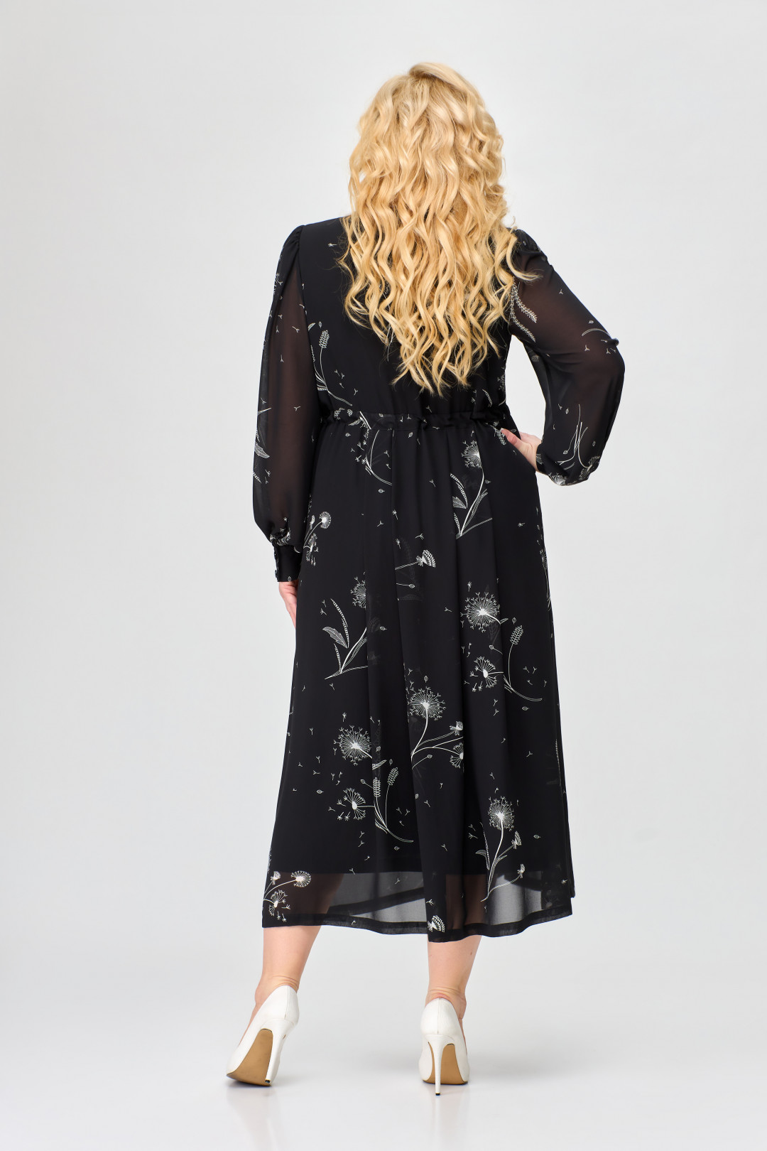 Платье Светлана-Стиль 1765 черный+цветы