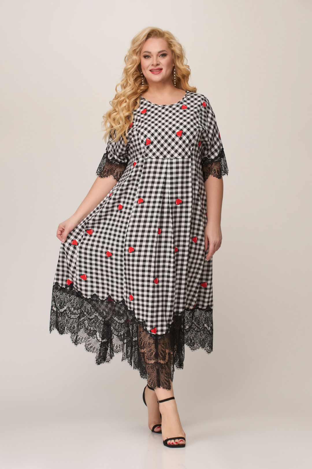 Платье Светлана-Стиль 1862 черный+красный