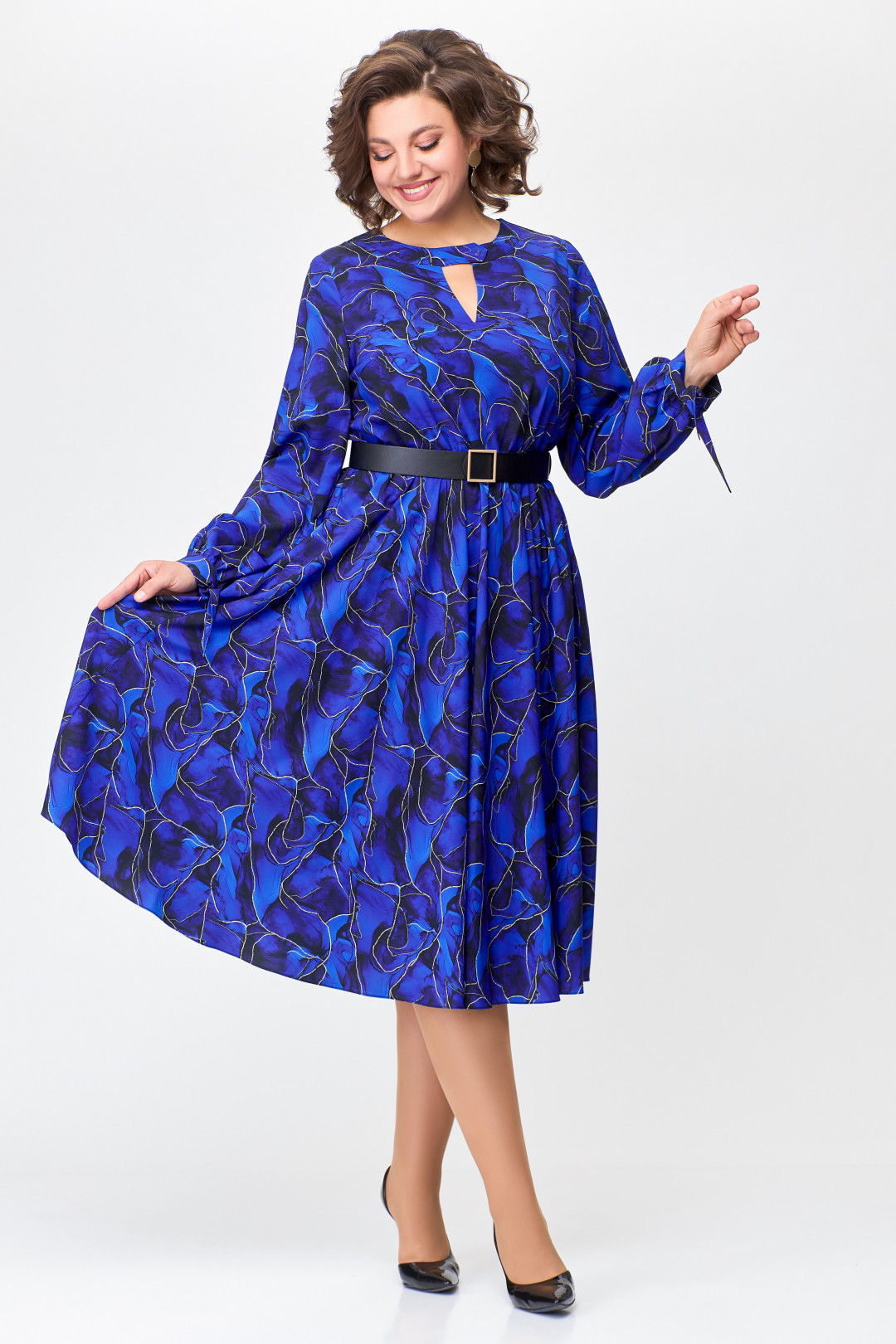 Платье Swallow 679.2 ярко-синий малахит
