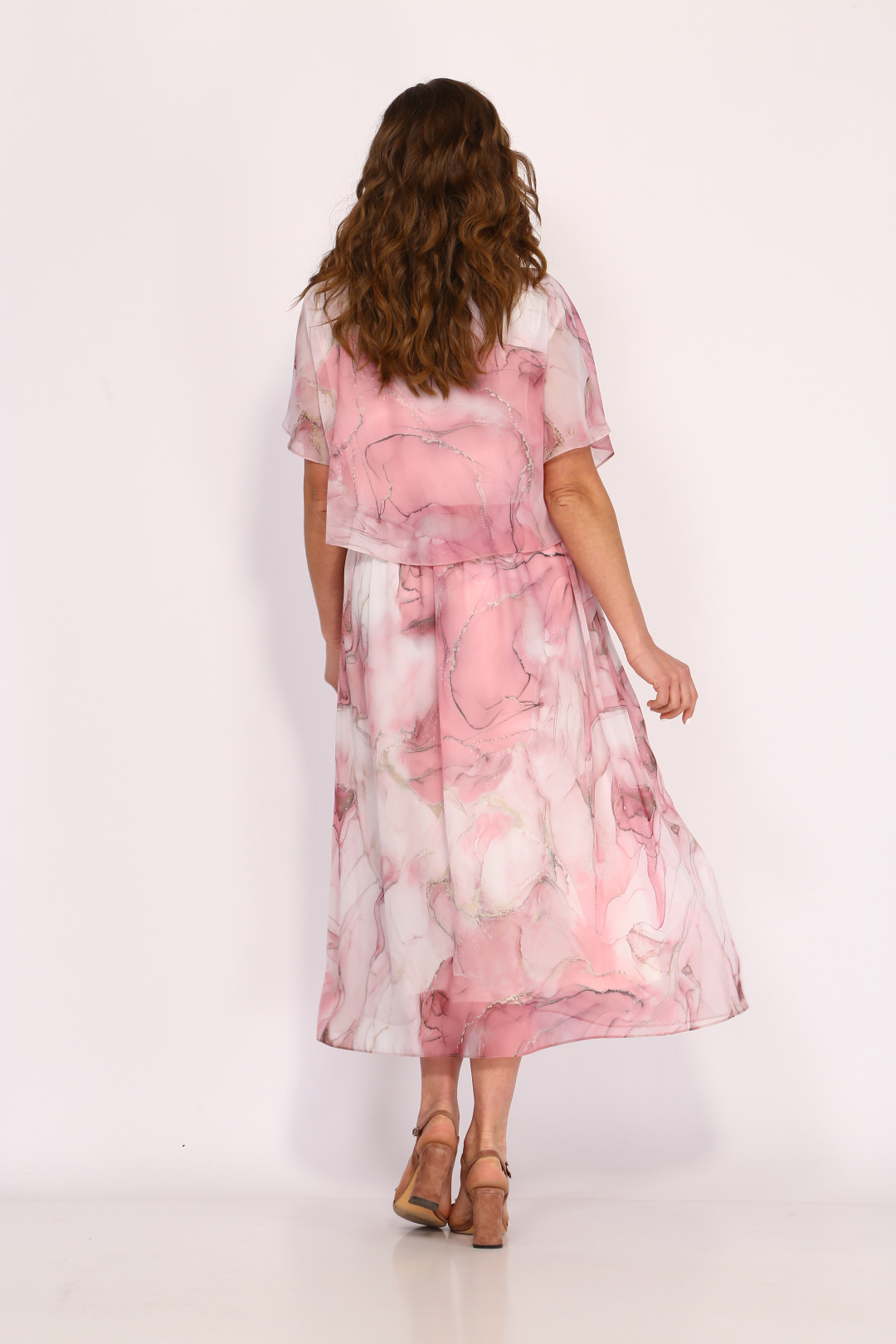 Платье ТАиЕР 1084 розовый мрамор