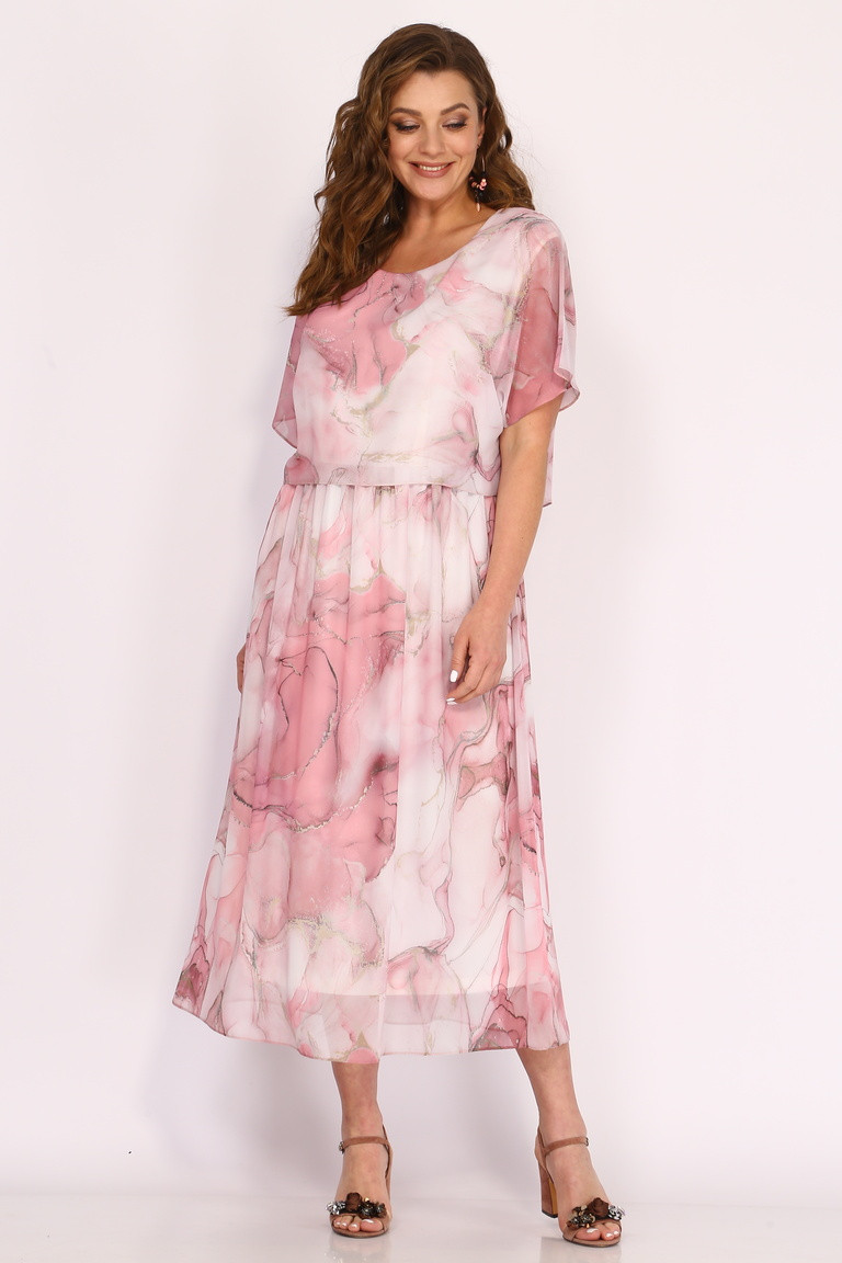Платье ТАиЕР 1184 розовый мрамор