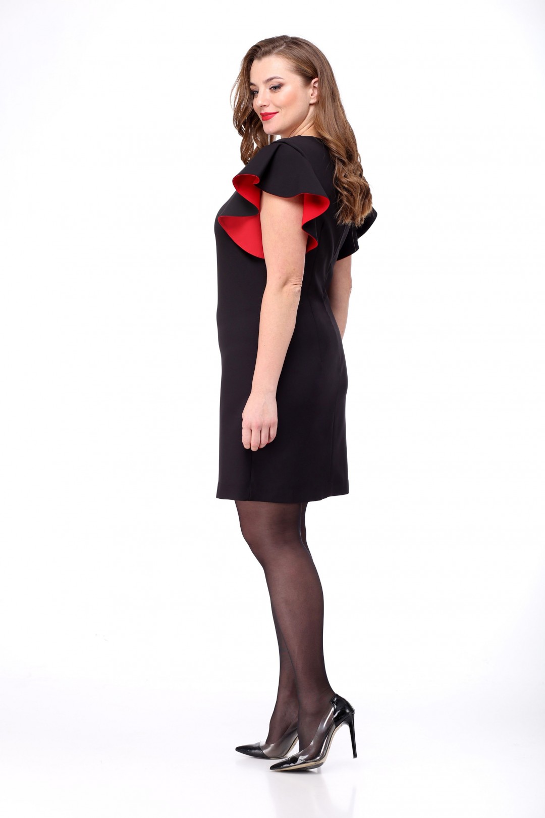 Платье Talia Fashion 321 черный с красным