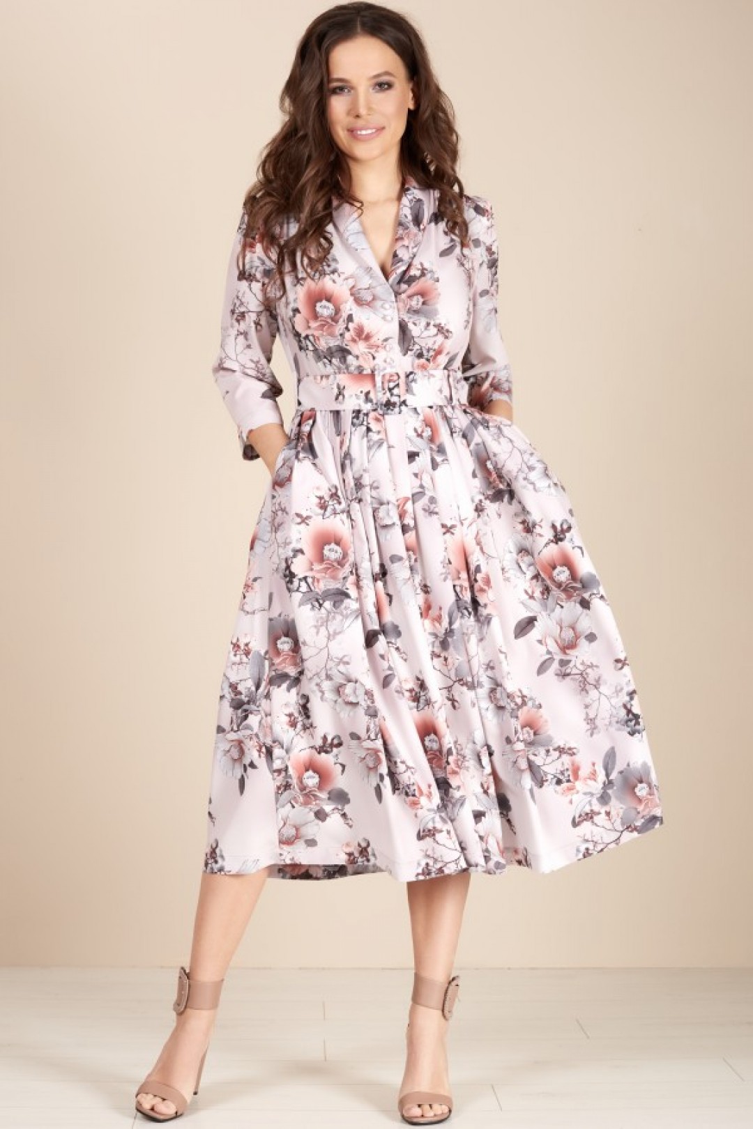 Платье ТЭФФИ-стиль 1425 пыльно-розовый
