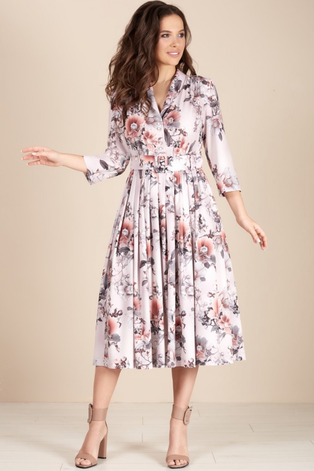 Платье ТЭФФИ-стиль 1425 пыльно-розовый