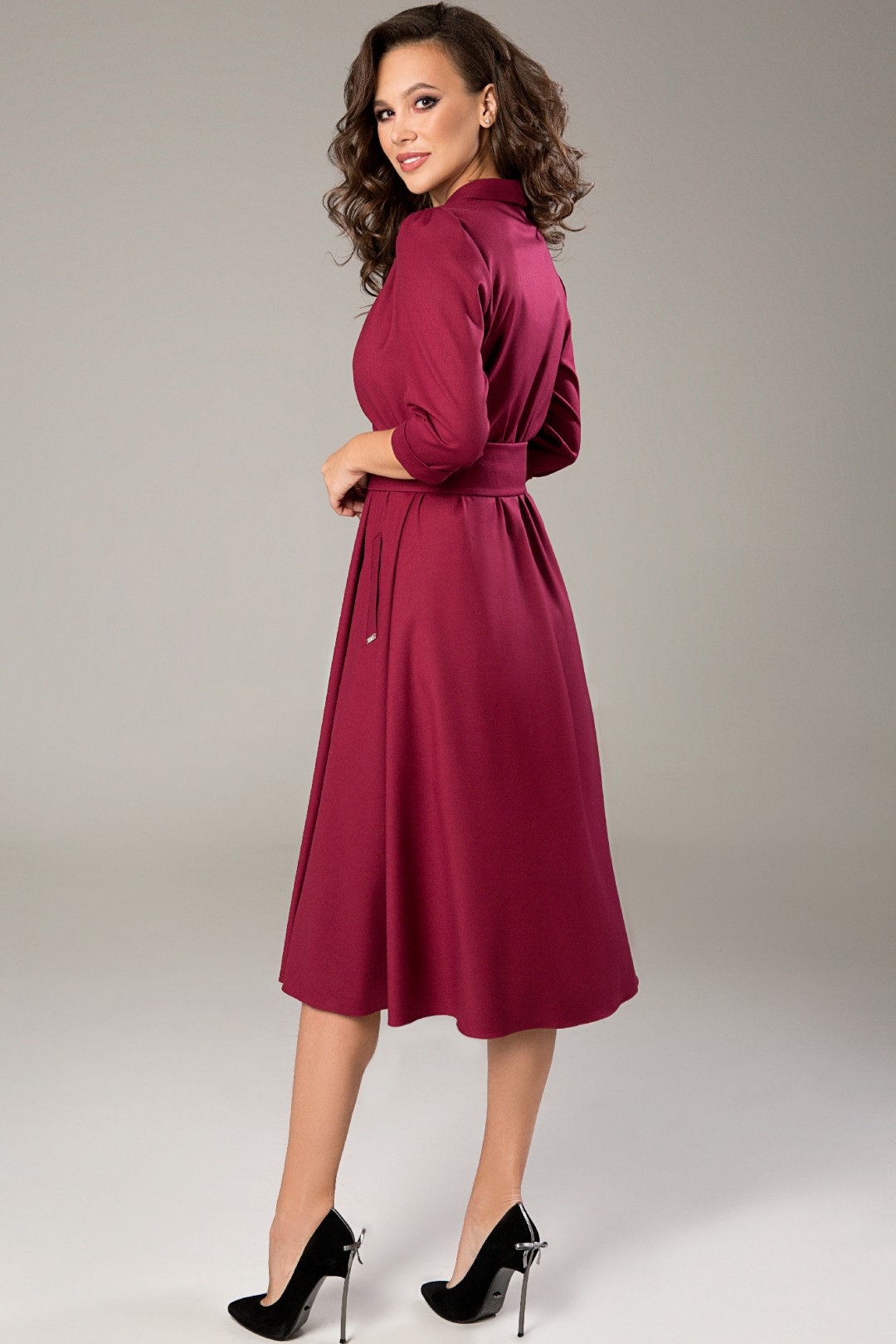 Платье ТЭФФИ-стиль 1446  сангиновый