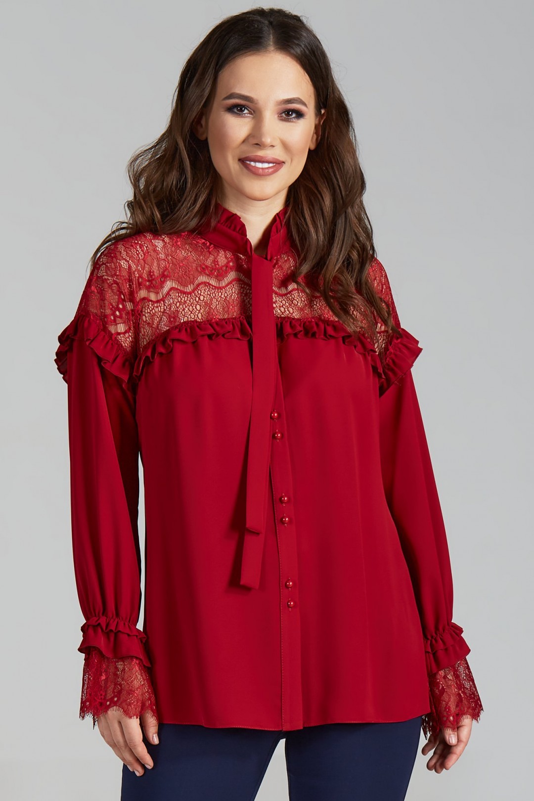 Блузка ТЭФФИ-стиль 1473 бордо