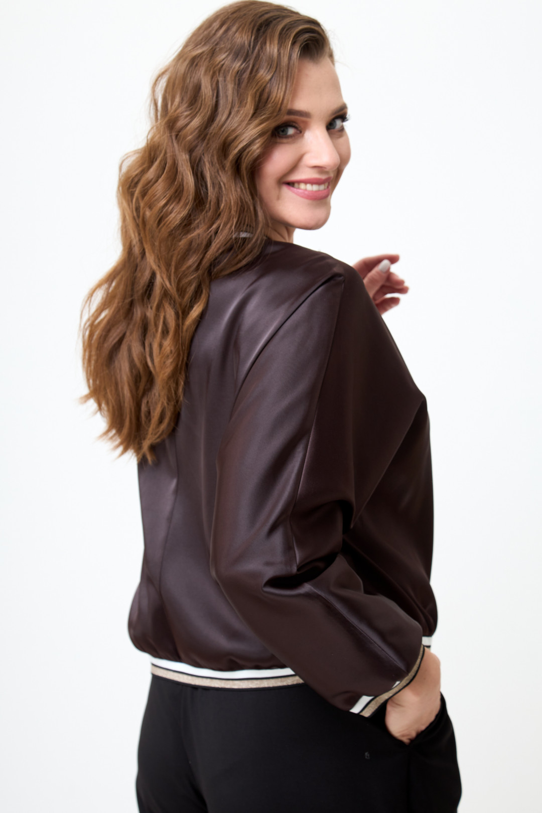 Блузка ТЭФФИ-стиль 1475 коричневый
