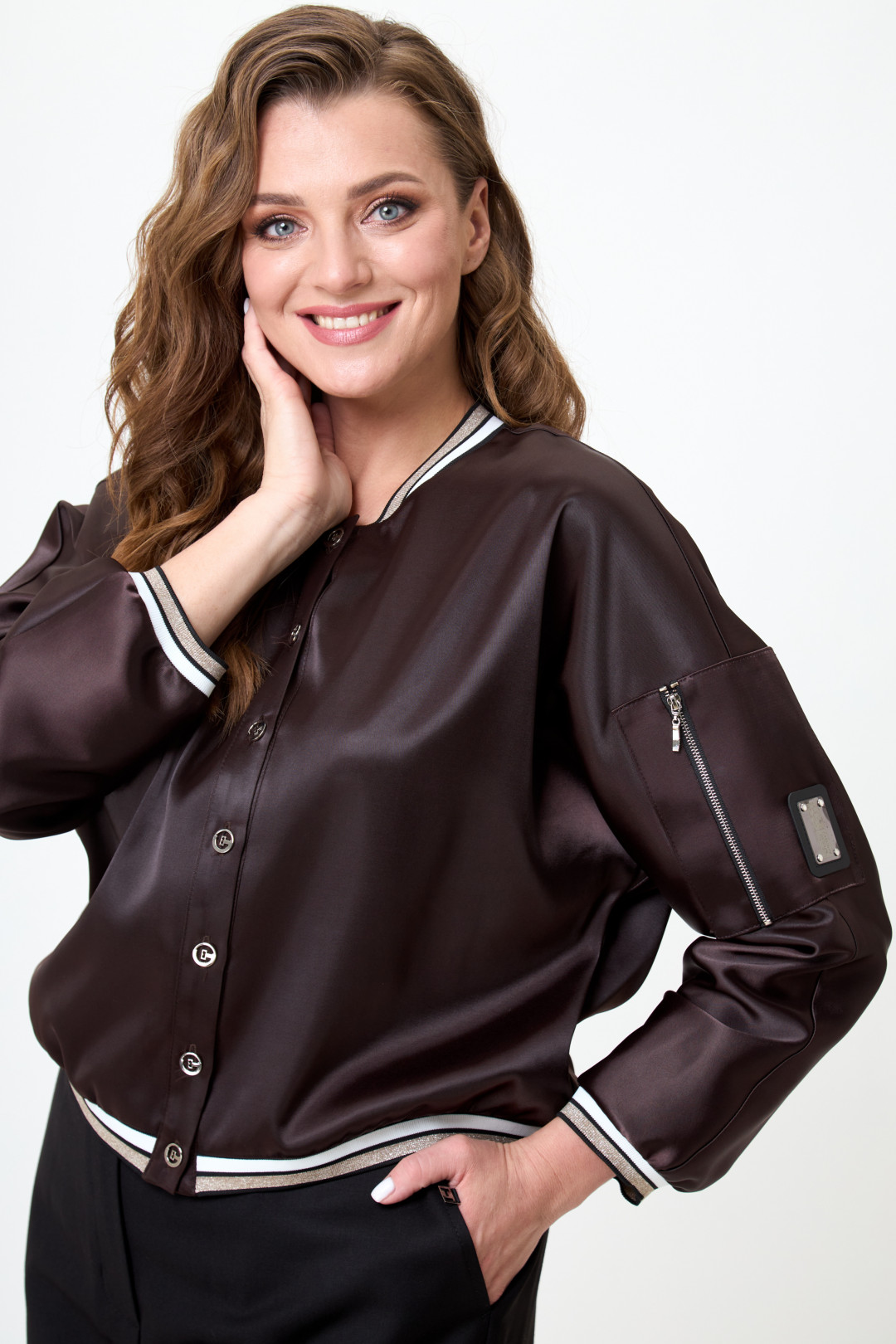 Блузка ТЭФФИ-стиль 1475 коричневый