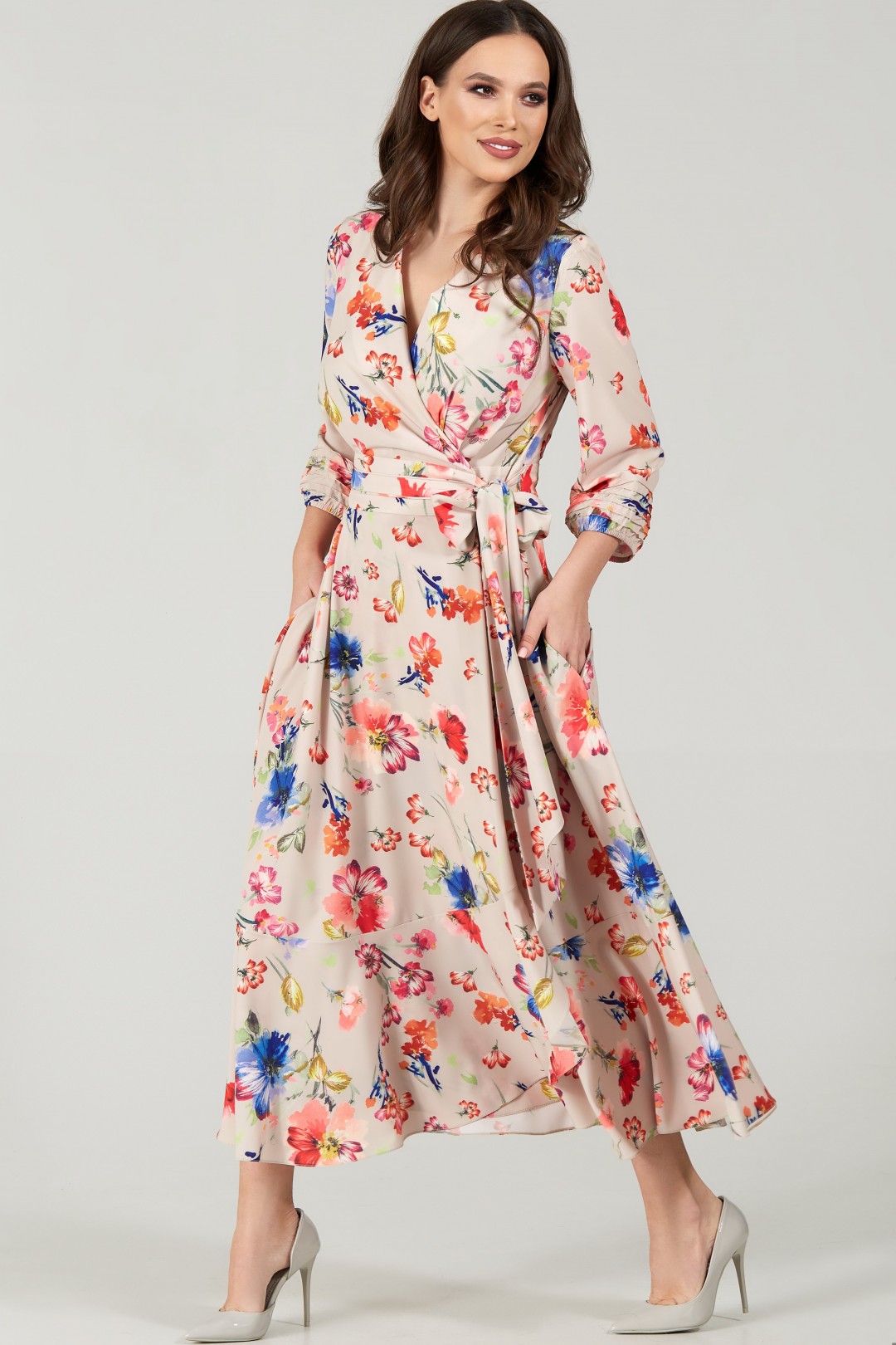 Платье ТЭФФИ-стиль 1483 бежевый