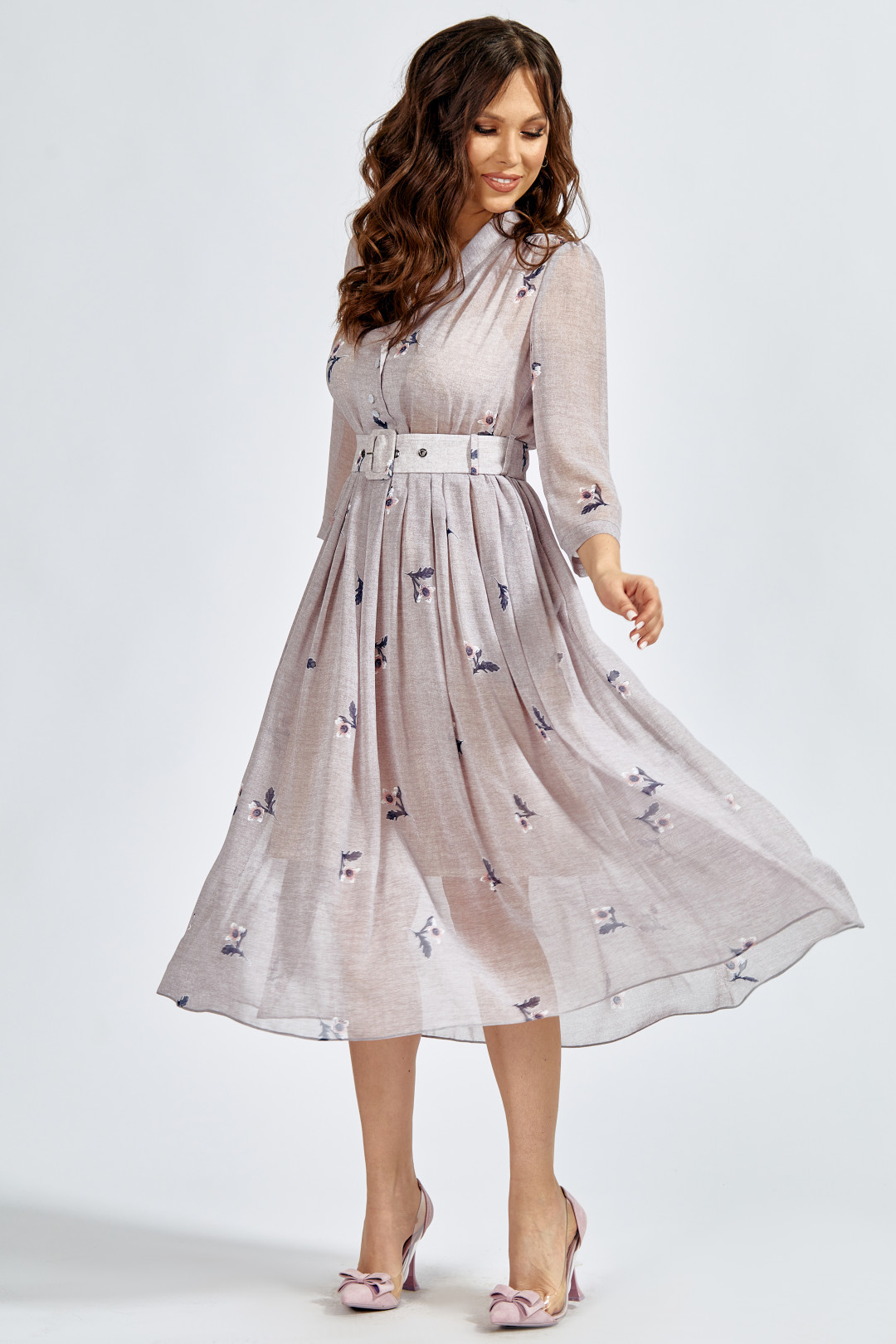 Платье ТЭФФИ-стиль 1487 дымчато-серый