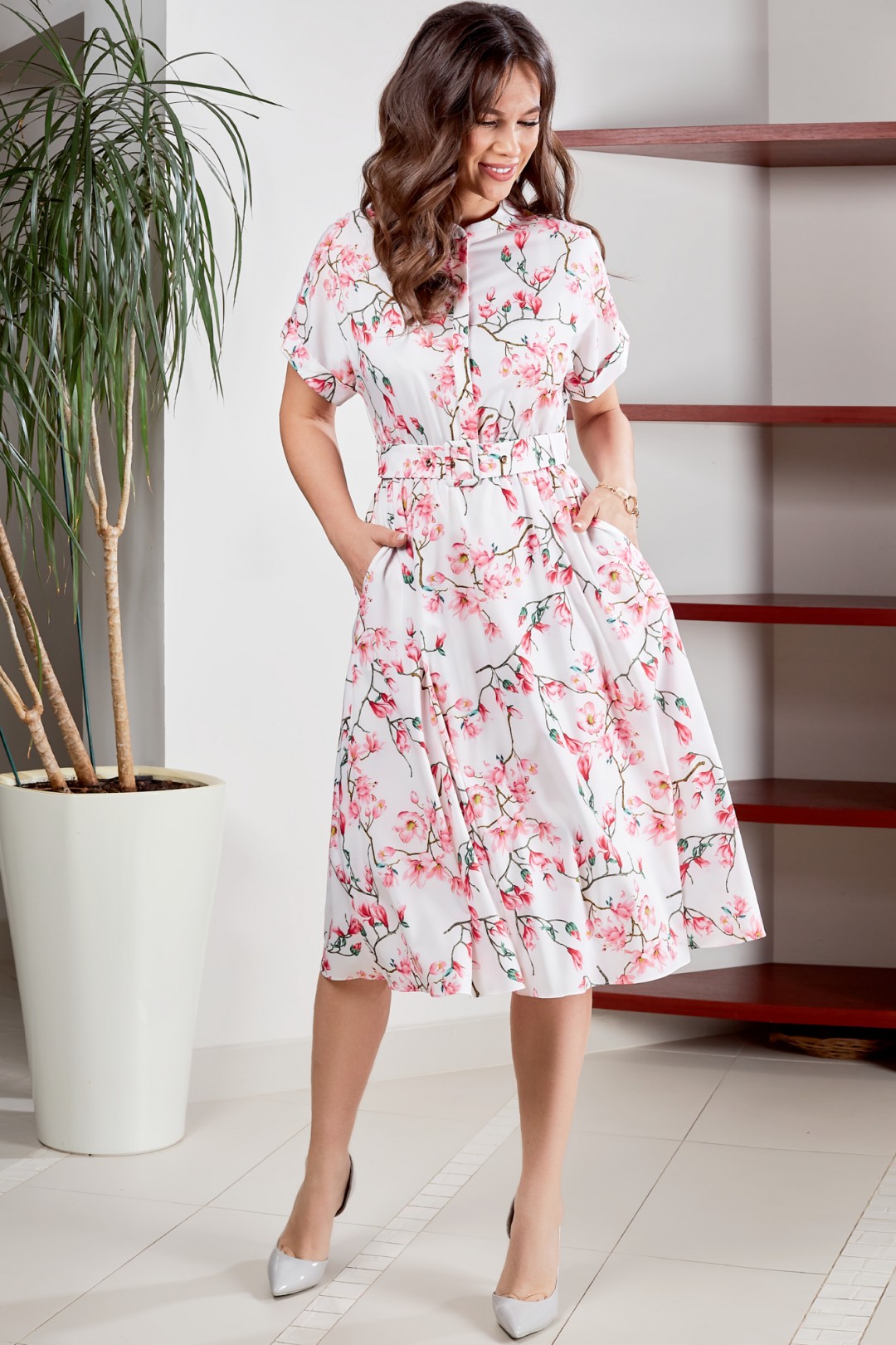 Платье ТЭФФИ-стиль 1550 яблоневый цвет