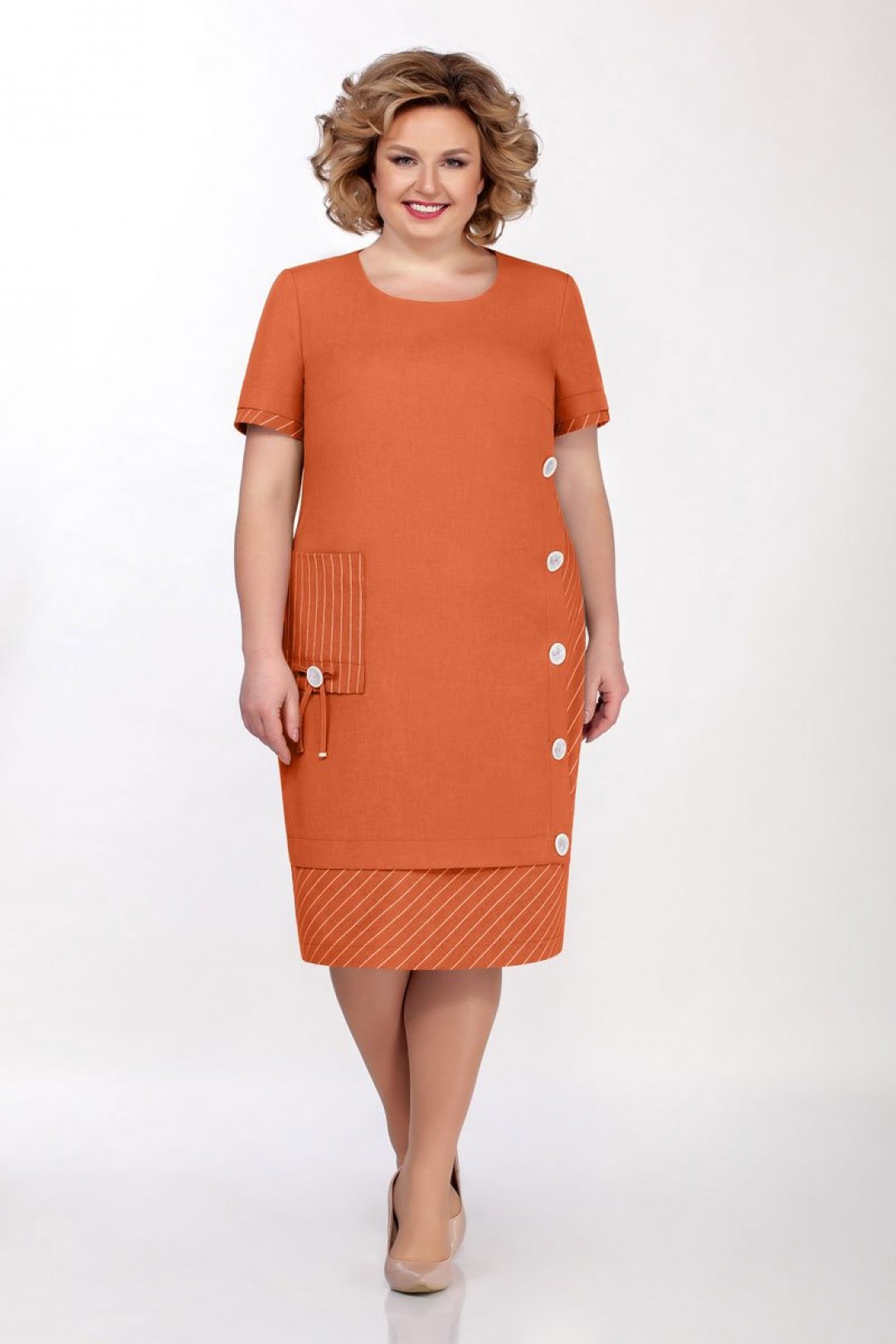 Платье Теллура-Л 1496 оранжевый