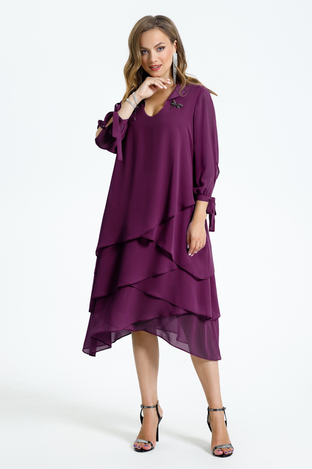 Платье TEZA 1461 фиолетовый