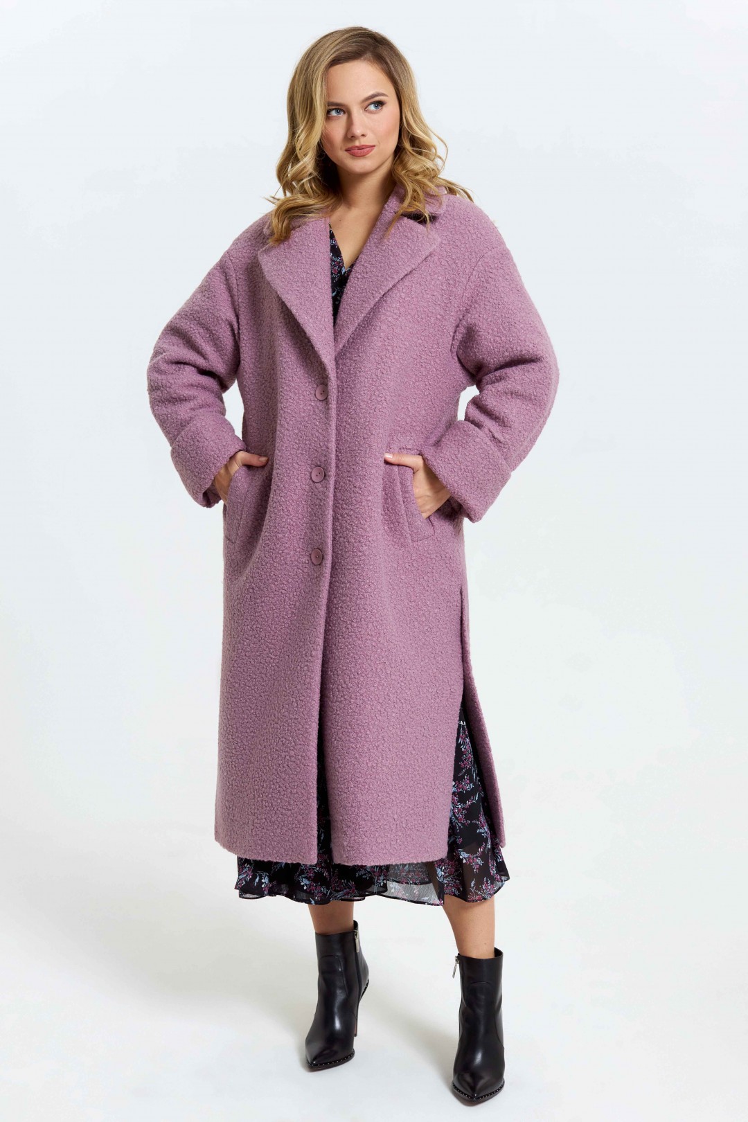 Пальто TEZA 2980 пыльно-розовый
