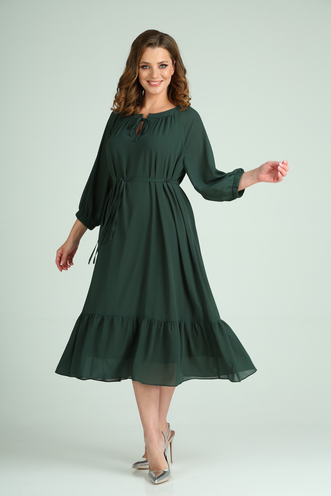 Платье TVIN 8158  тенистая ель (зелёный)