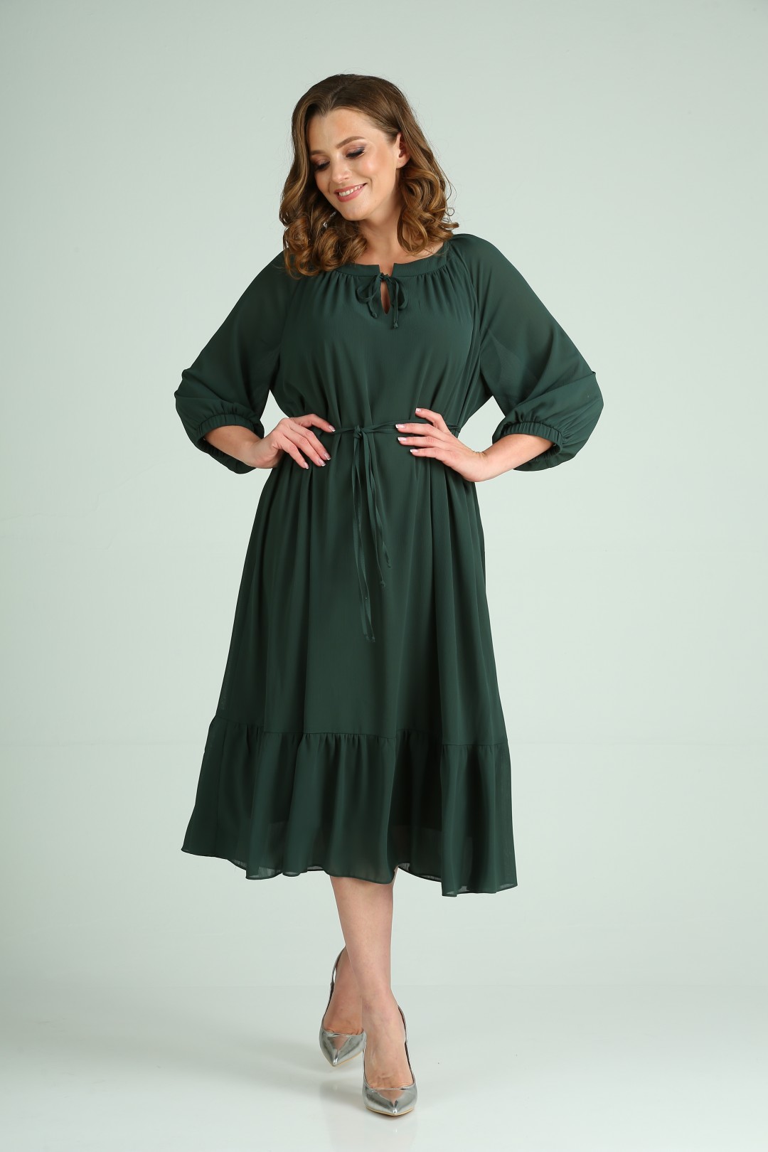 Платье TVIN 8158  тенистая ель (зелёный)