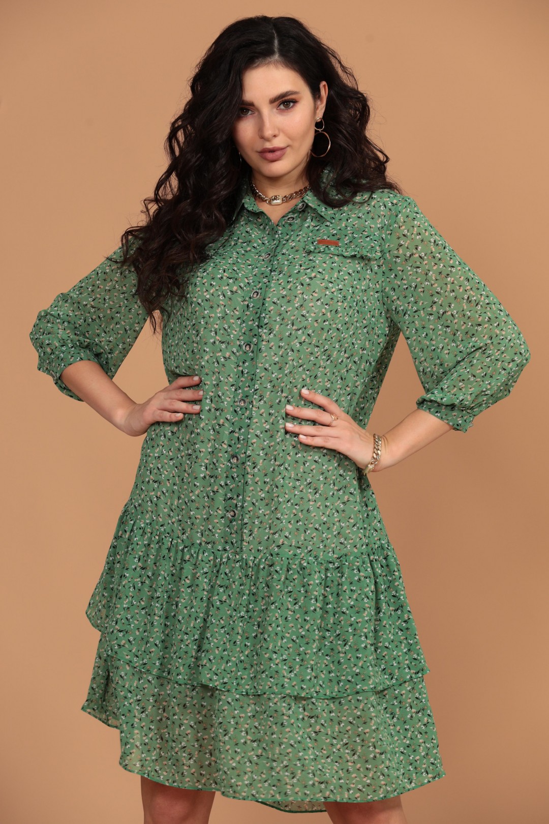 Платье Твой Имидж 1422 зеленый