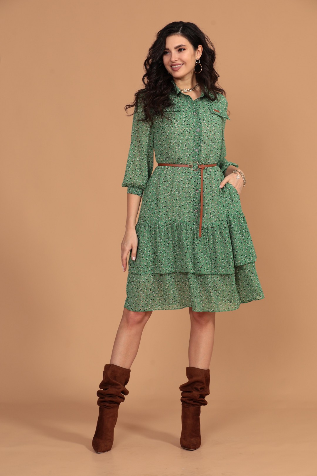 Платье Твой Имидж 1422 зеленый