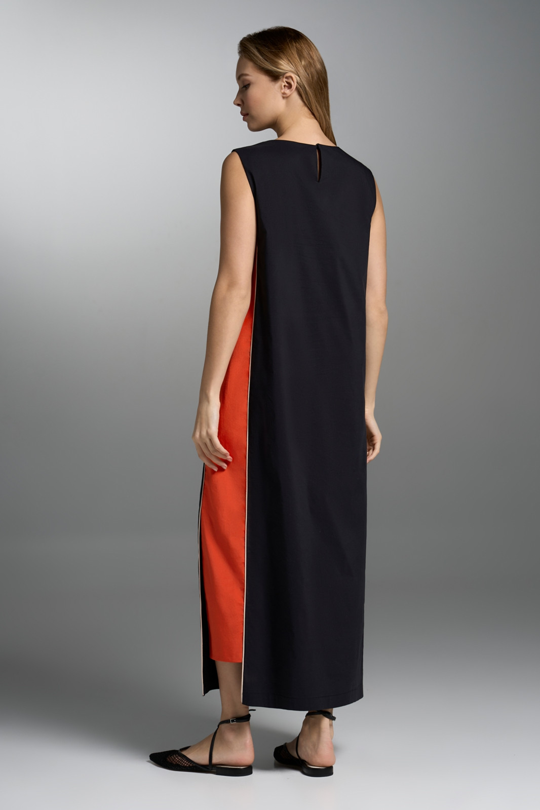 Платье Vi oro VR-1002 черный, оранжевый