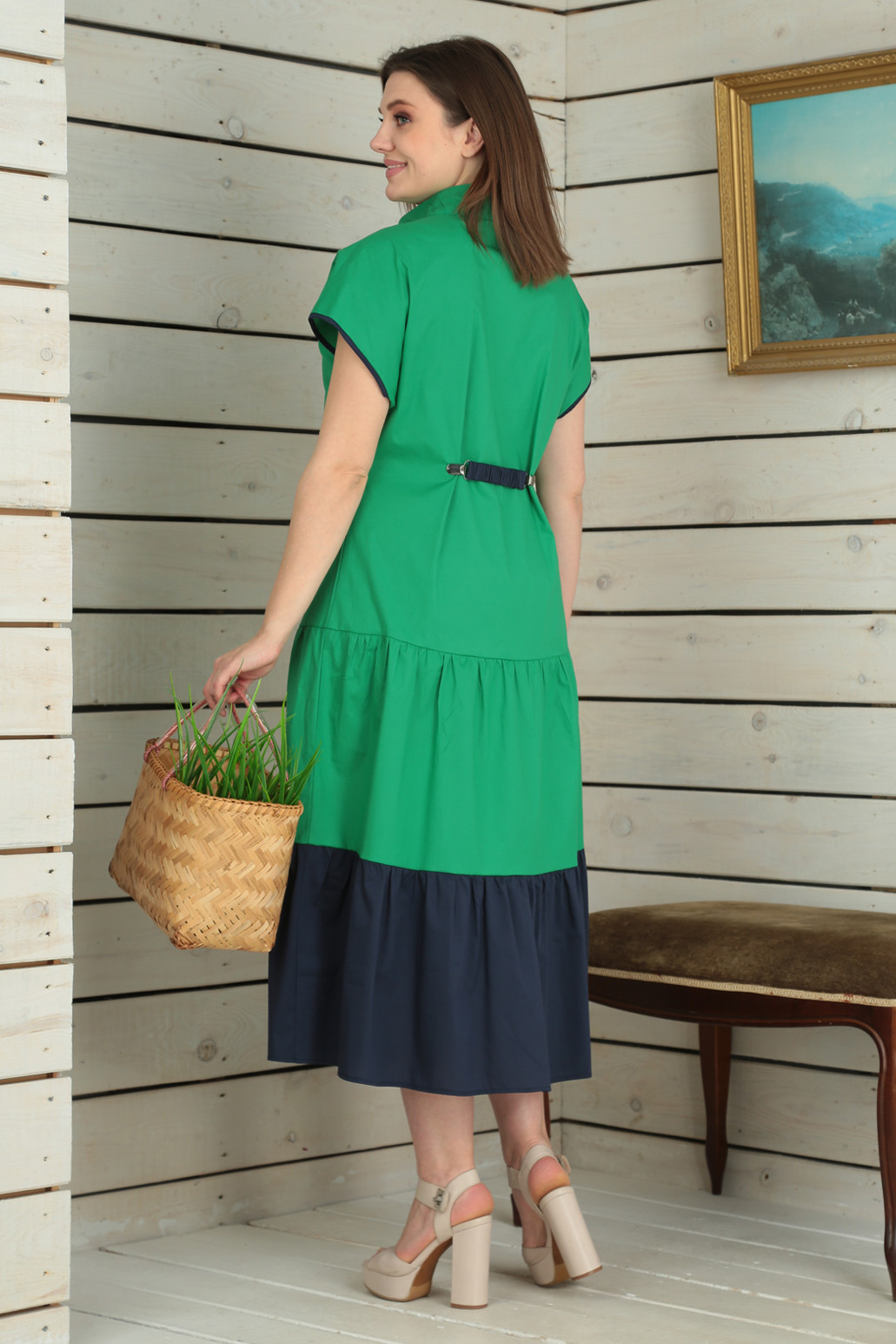 Платье Viola Style 01014 зеленый