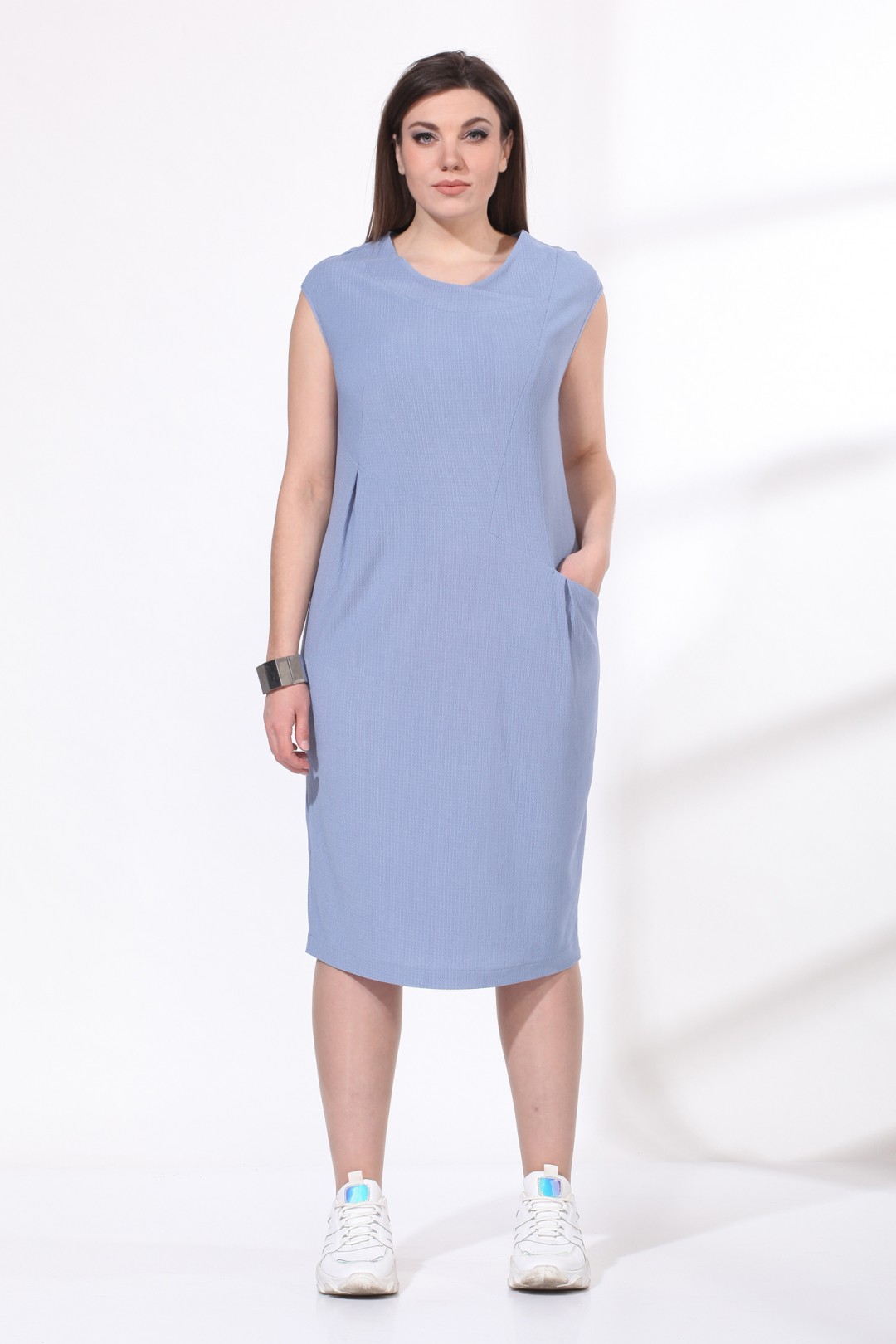 Платье Viola Style 0962 голубой