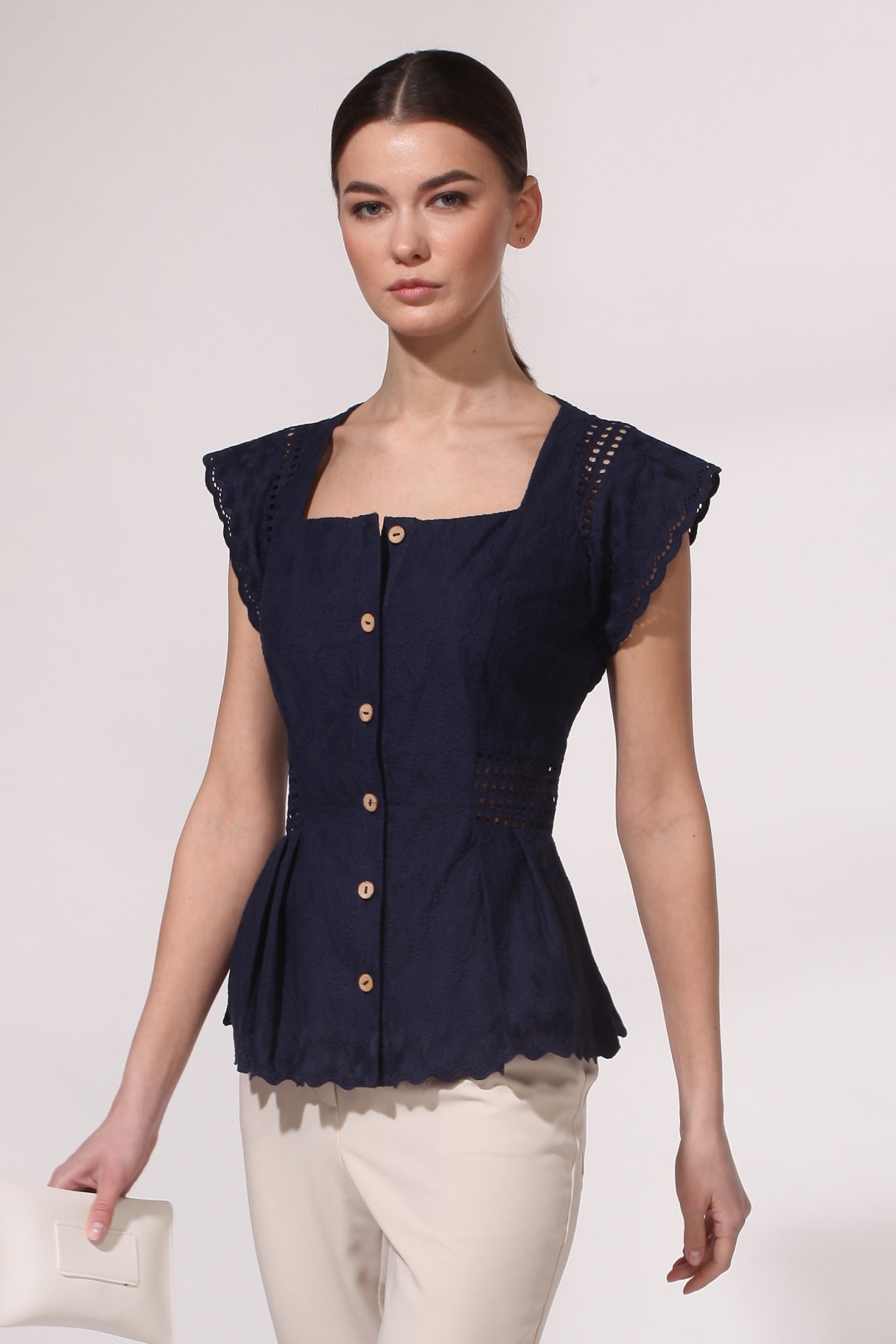 Блузка Viola Style 1121 темно-синий