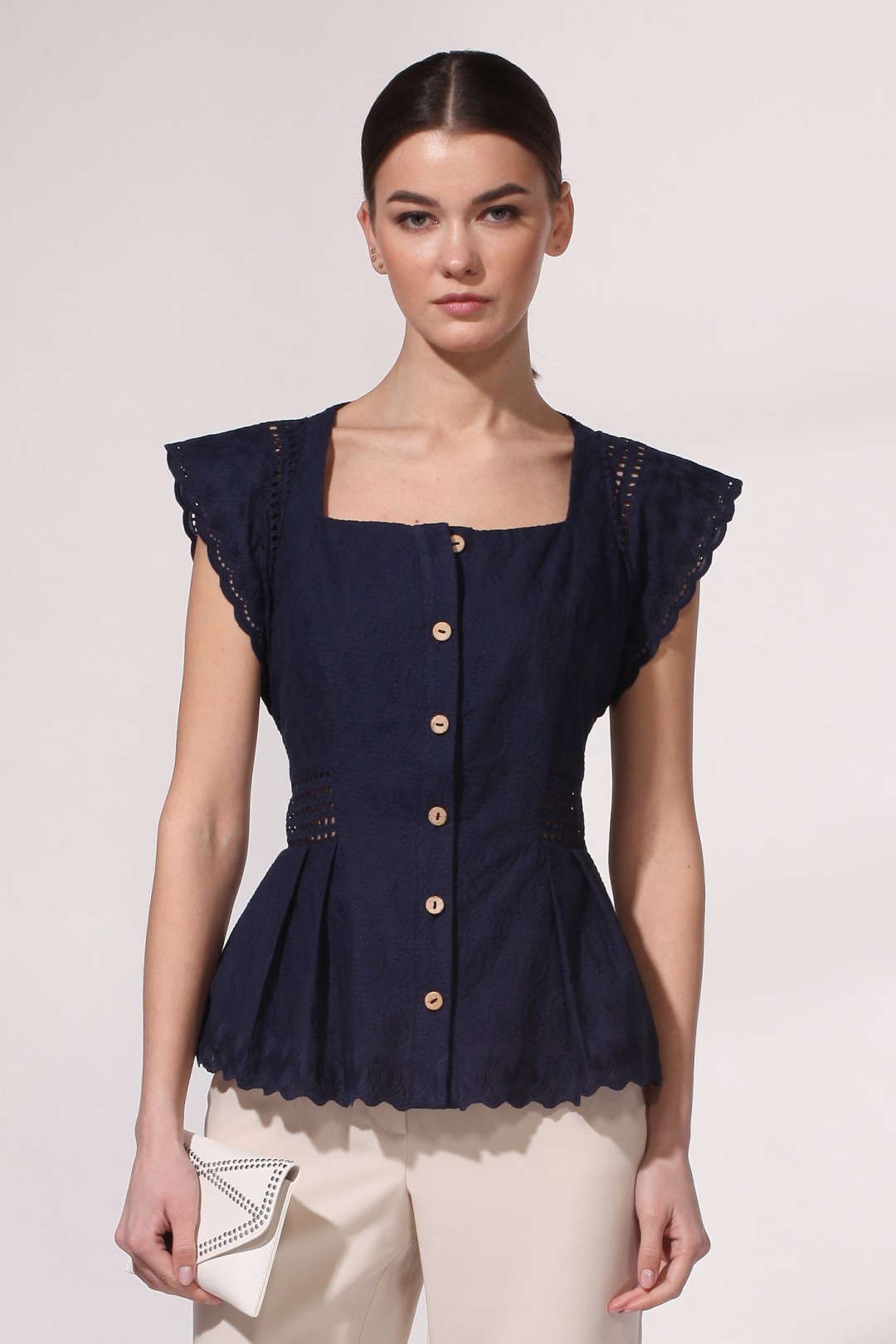 Блузка Viola Style 1121 темно-синий