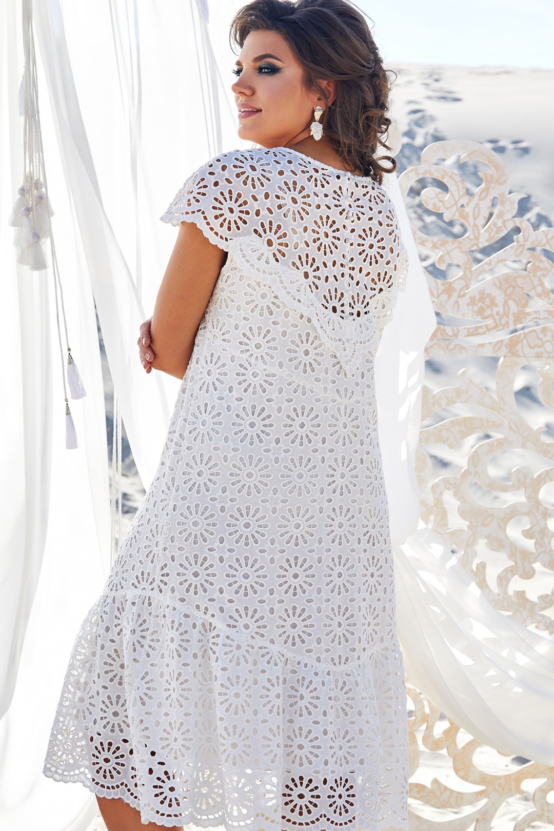 Платье Vittoria Queen 12703 бело – молочный
