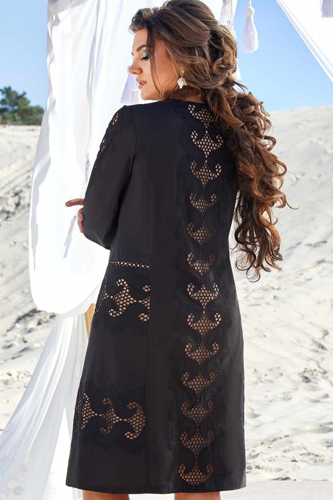 Платье Vittoria Queen 12753 черный ( подкладка нюд)